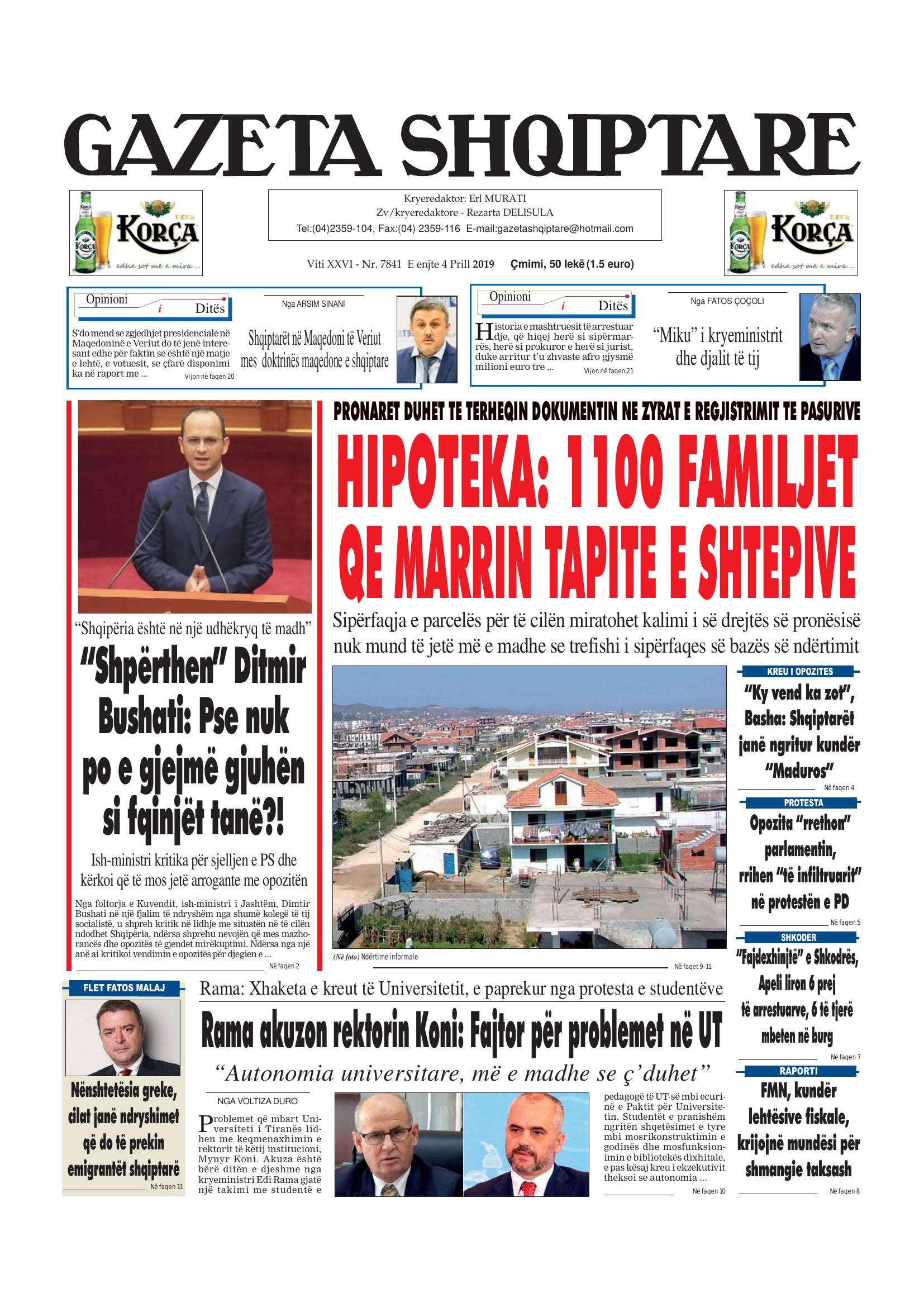 Gazeta Shqiptare 2019-04-04