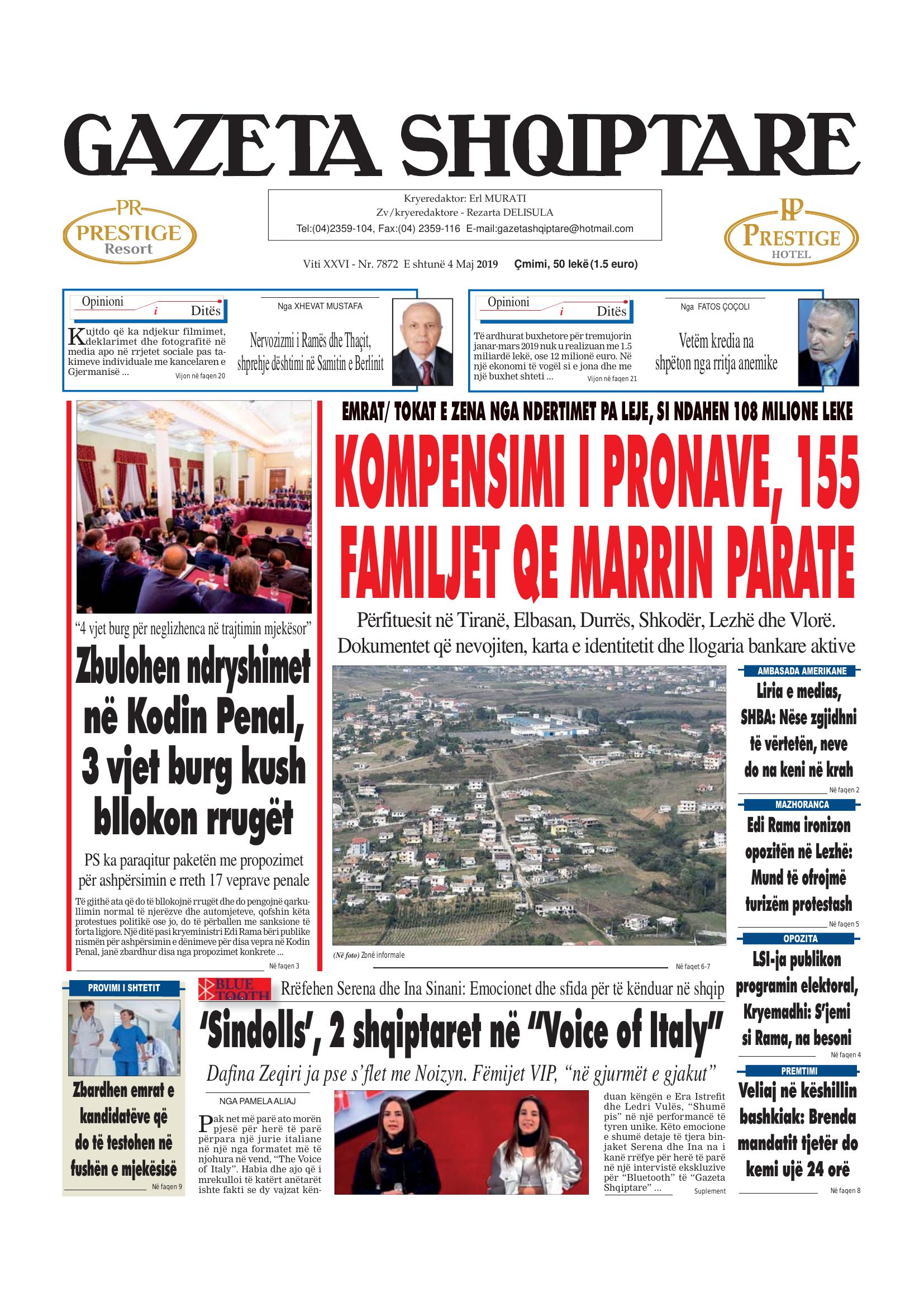 Gazeta Shqiptare 2019-05-04