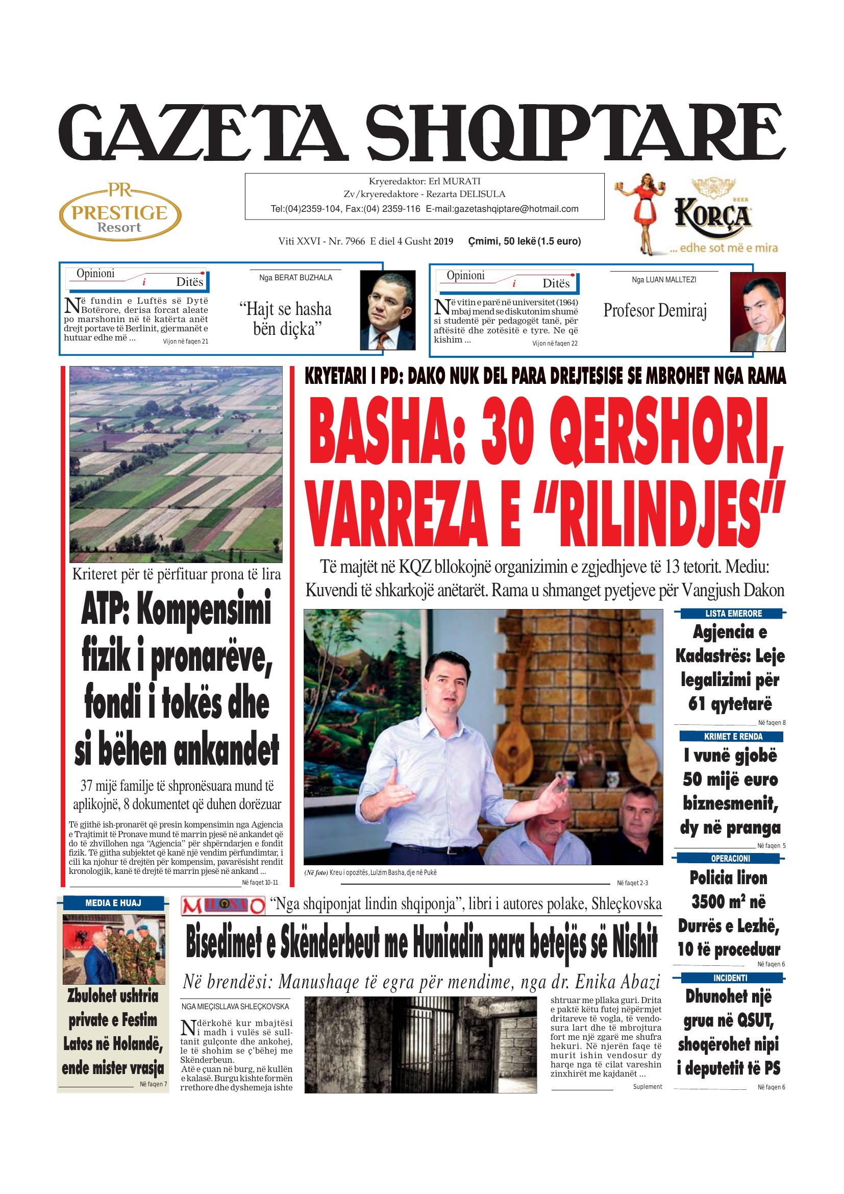 Gazeta Shqiptare 2019-08-04