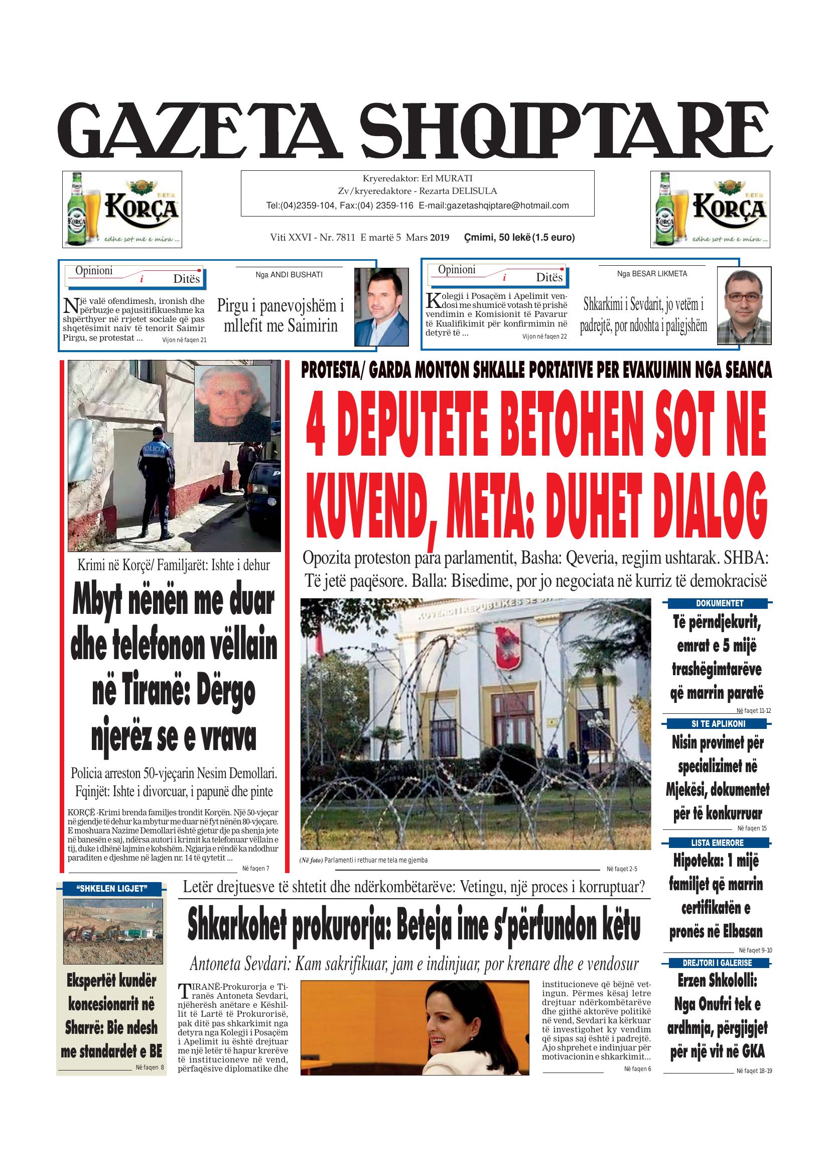 Gazeta Shqiptare 2019-03-05
