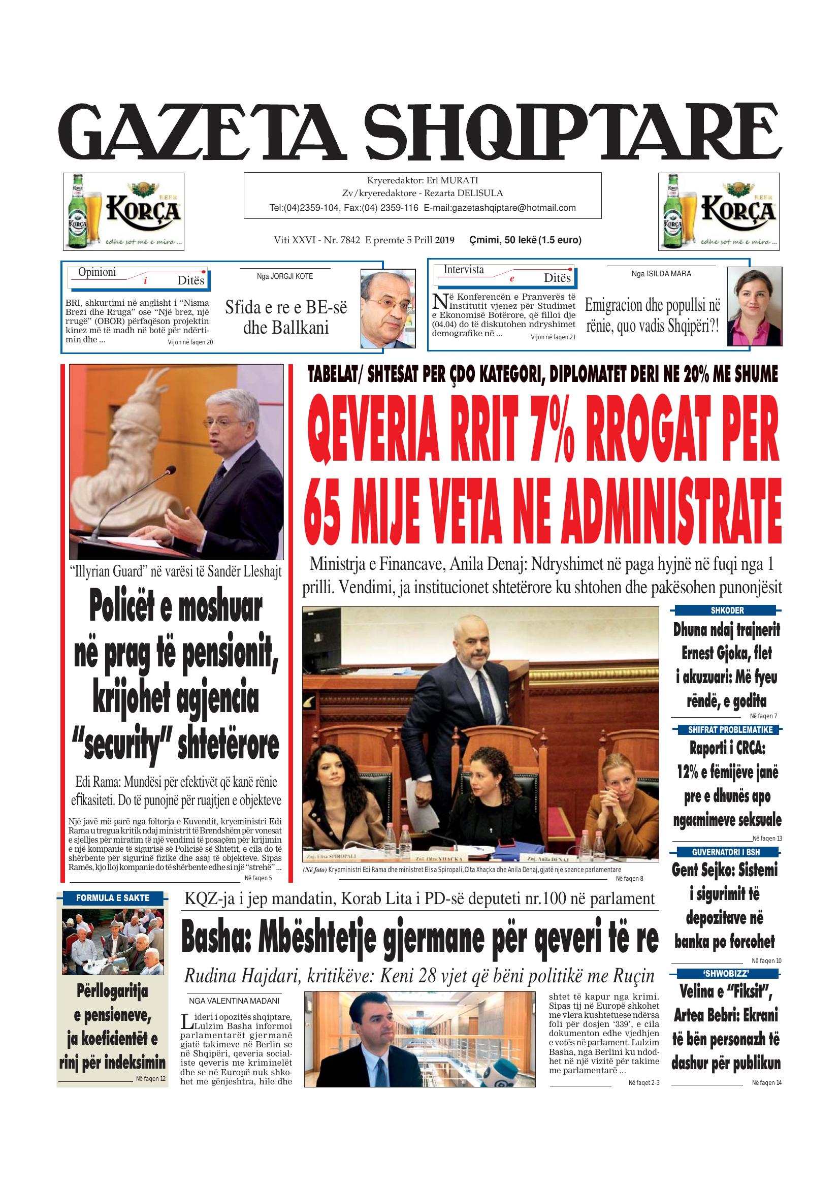 Gazeta Shqiptare 2019-04-05