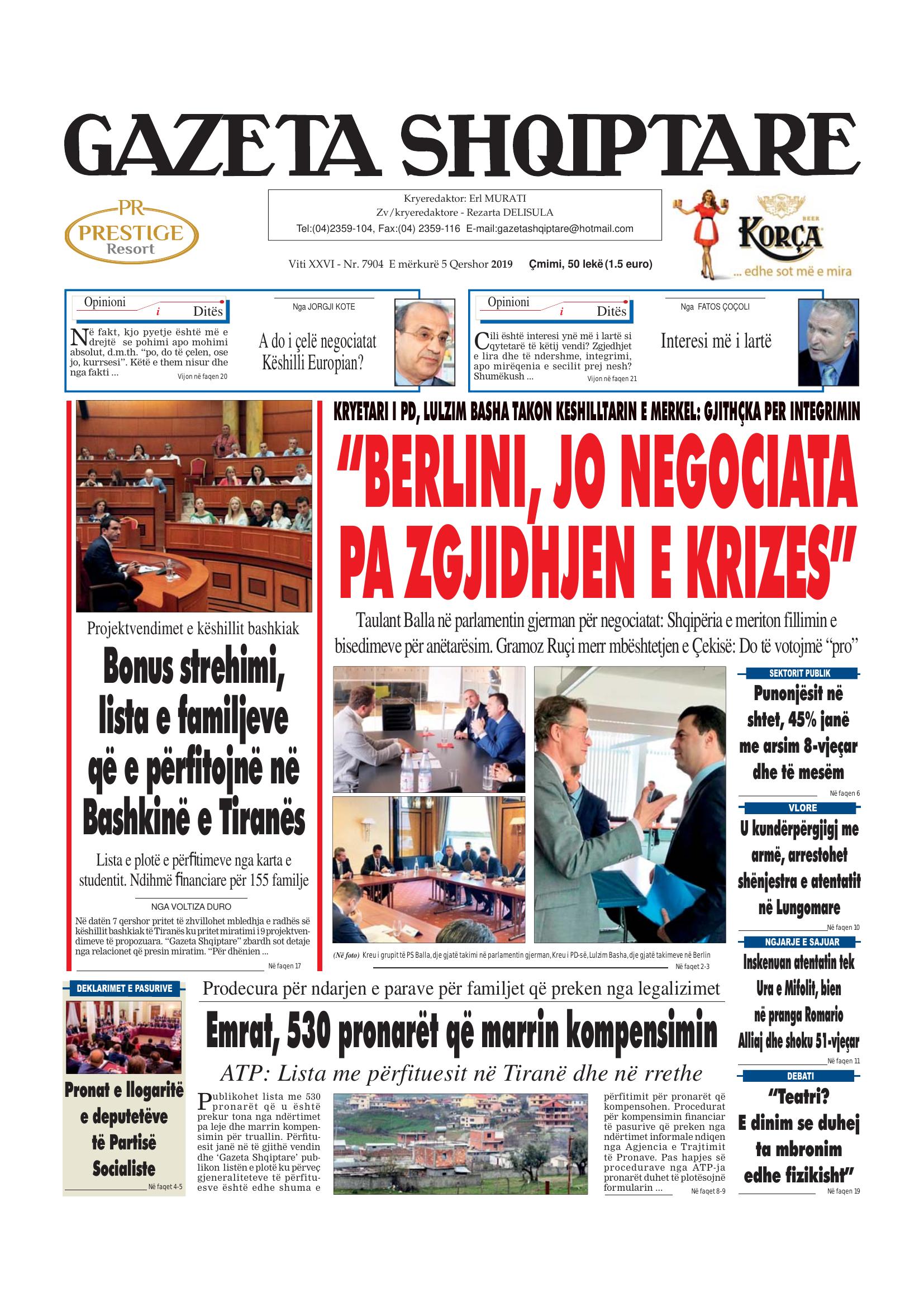 Gazeta Shqiptare 2019-06-05