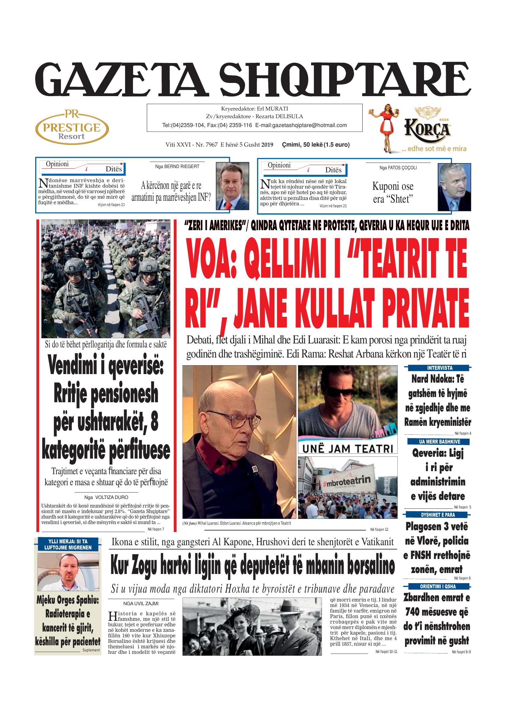Gazeta Shqiptare 2019-08-05