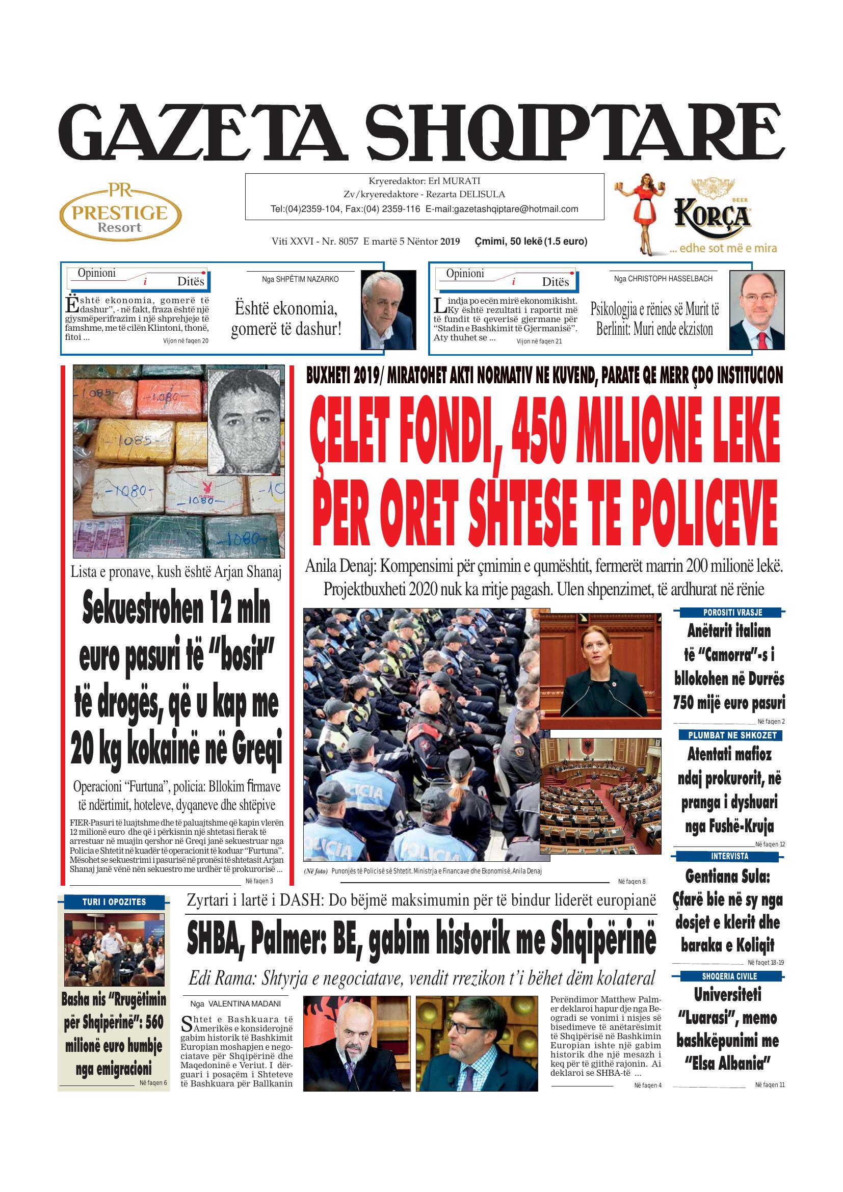 Gazeta Shqiptare 2019-11-05