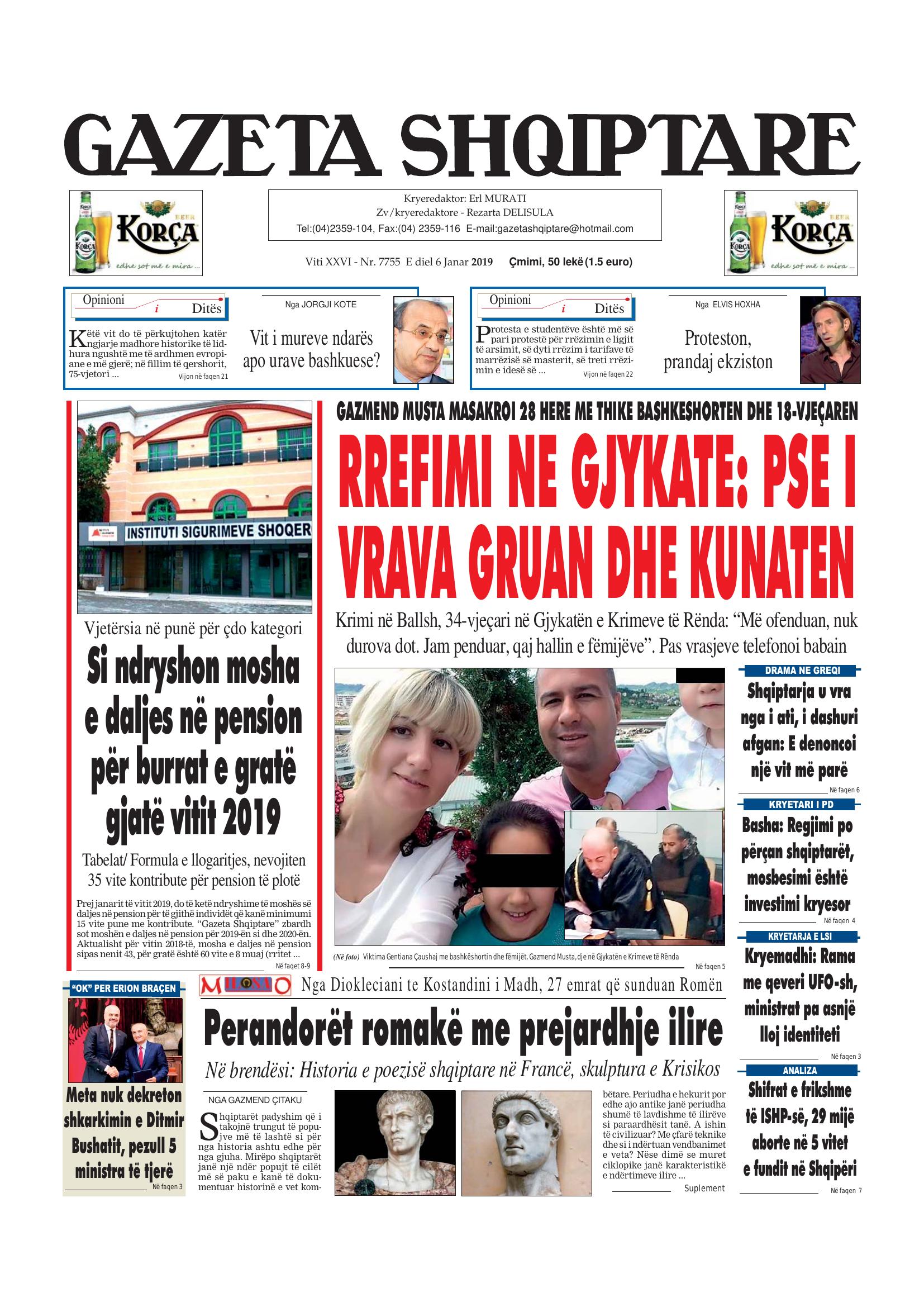Gazeta Shqiptare 2019-01-06