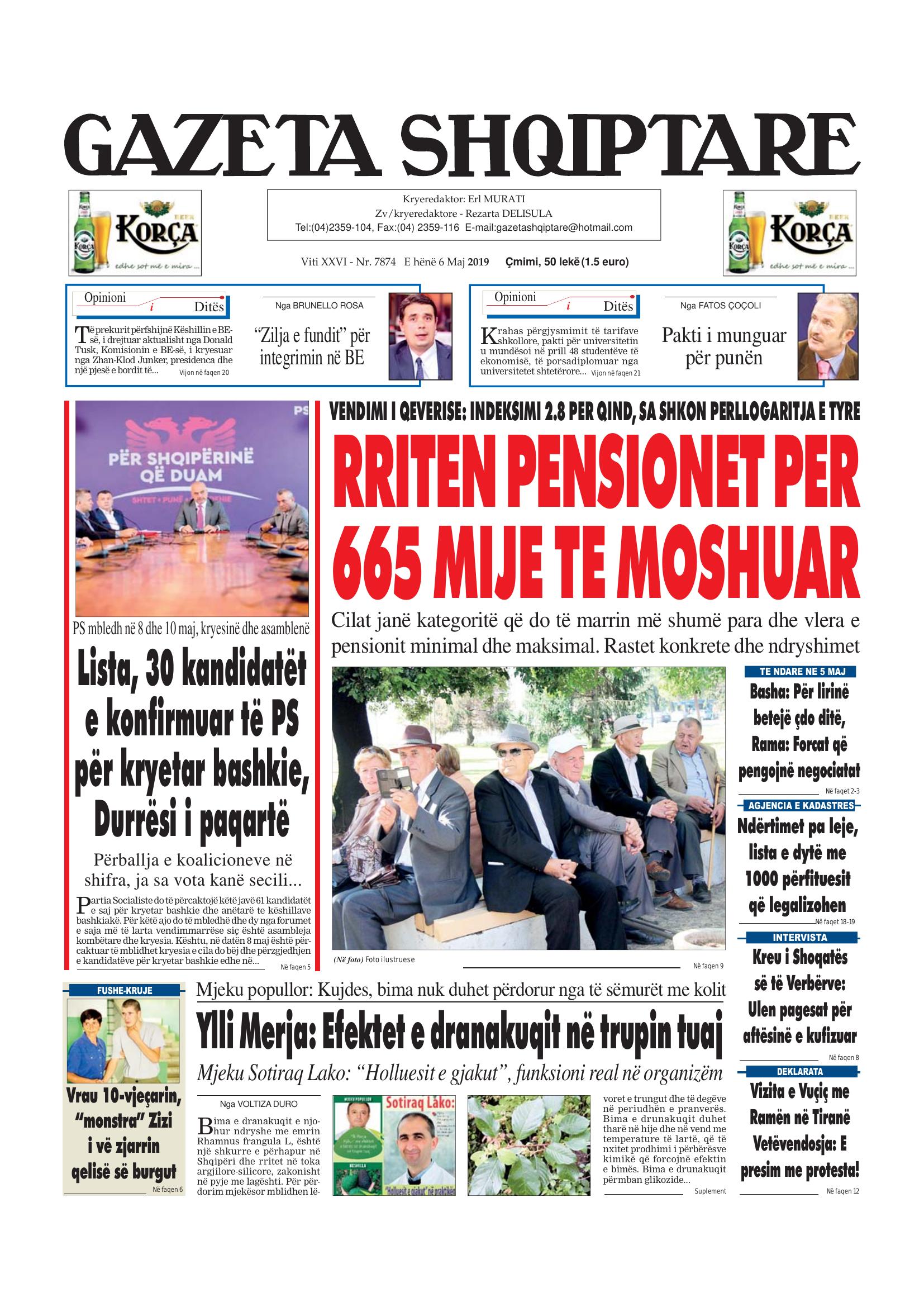 Gazeta Shqiptare 2019-05-06