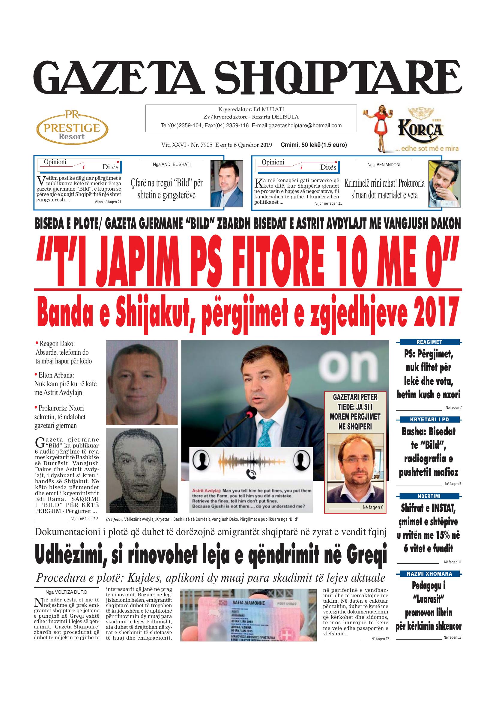 Gazeta Shqiptare 2019-06-06