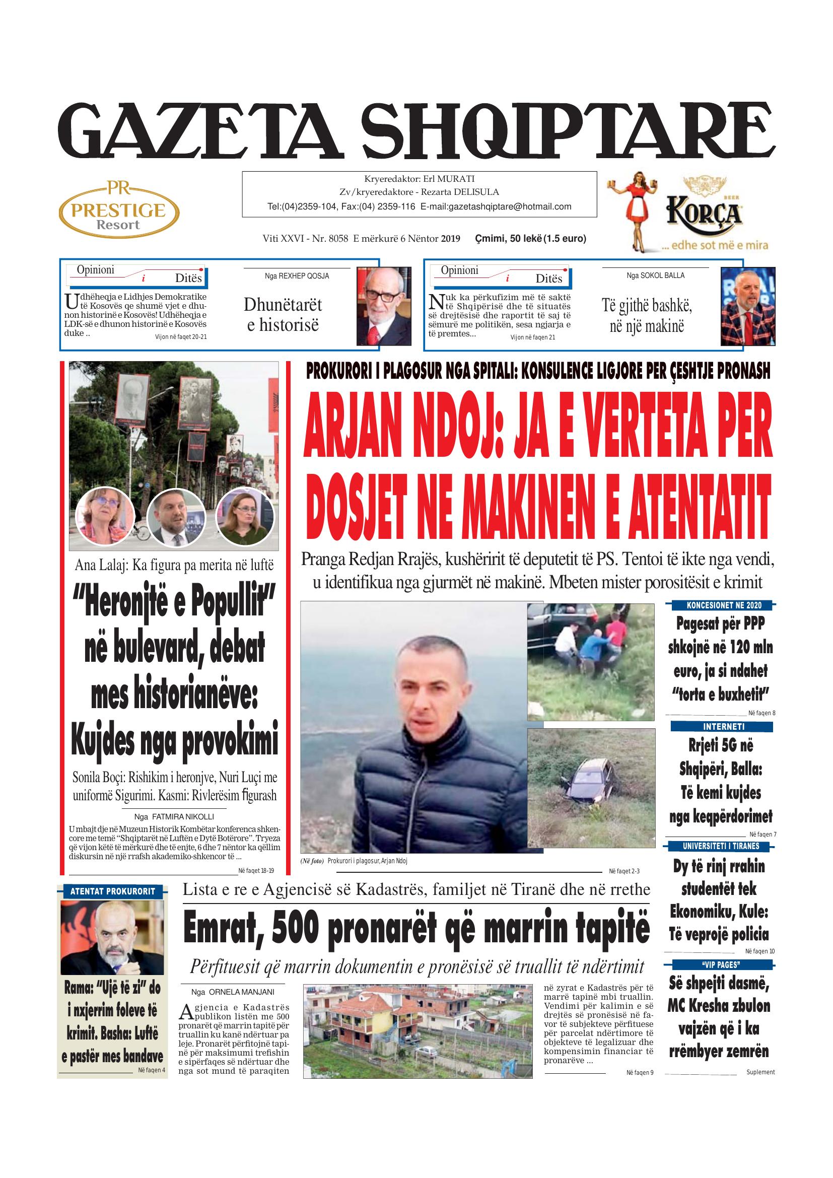 Gazeta Shqiptare 2019-11-06