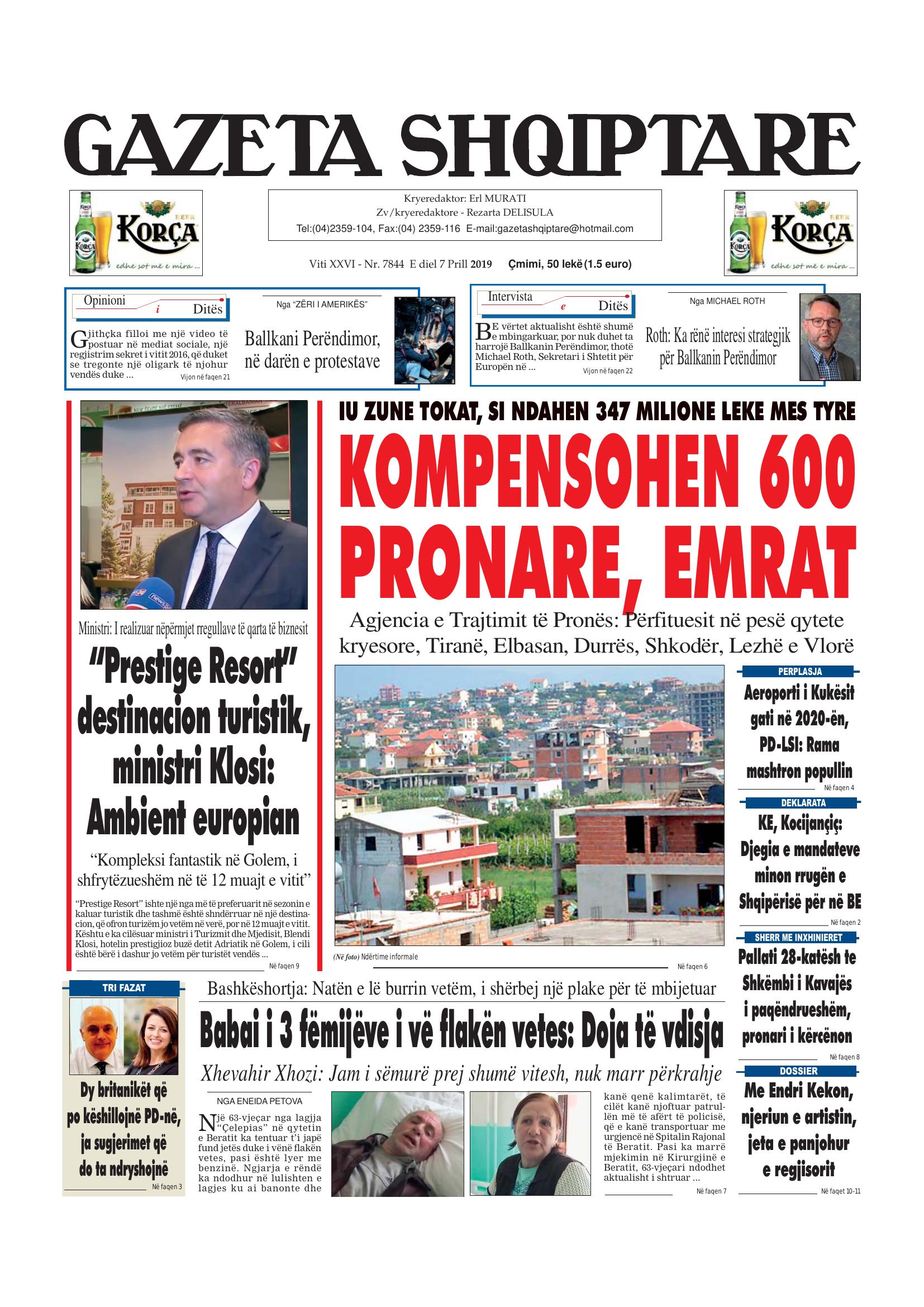 Gazeta Shqiptare 2019-04-07