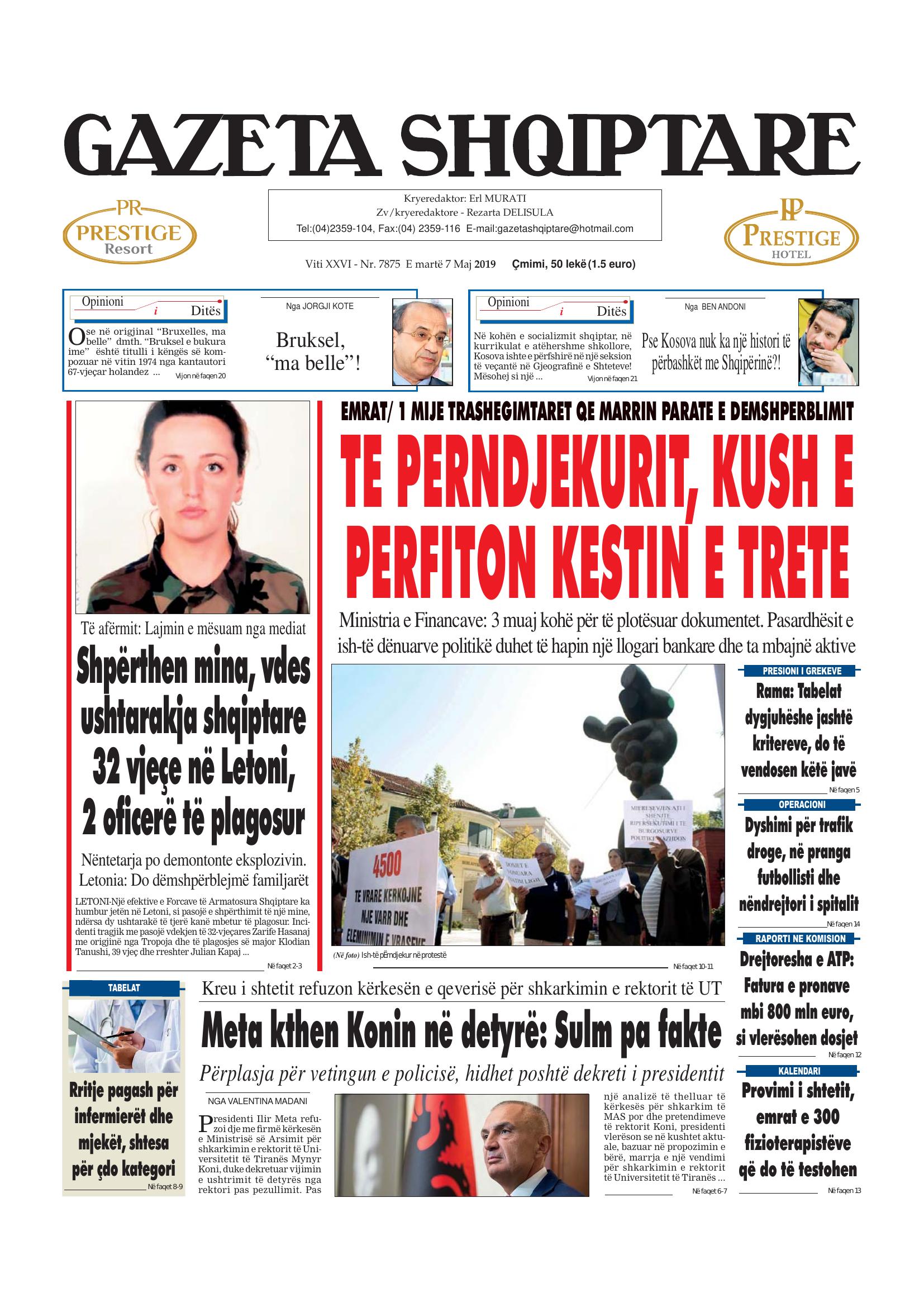 Gazeta Shqiptare 2019-05-07