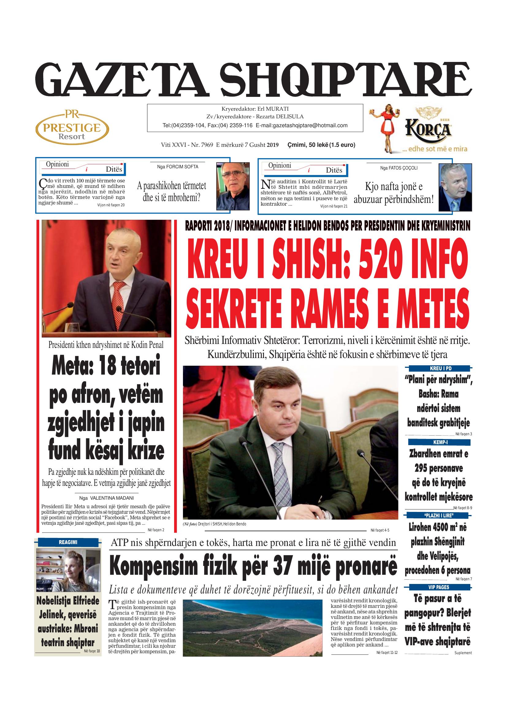 Gazeta Shqiptare 2019-08-07