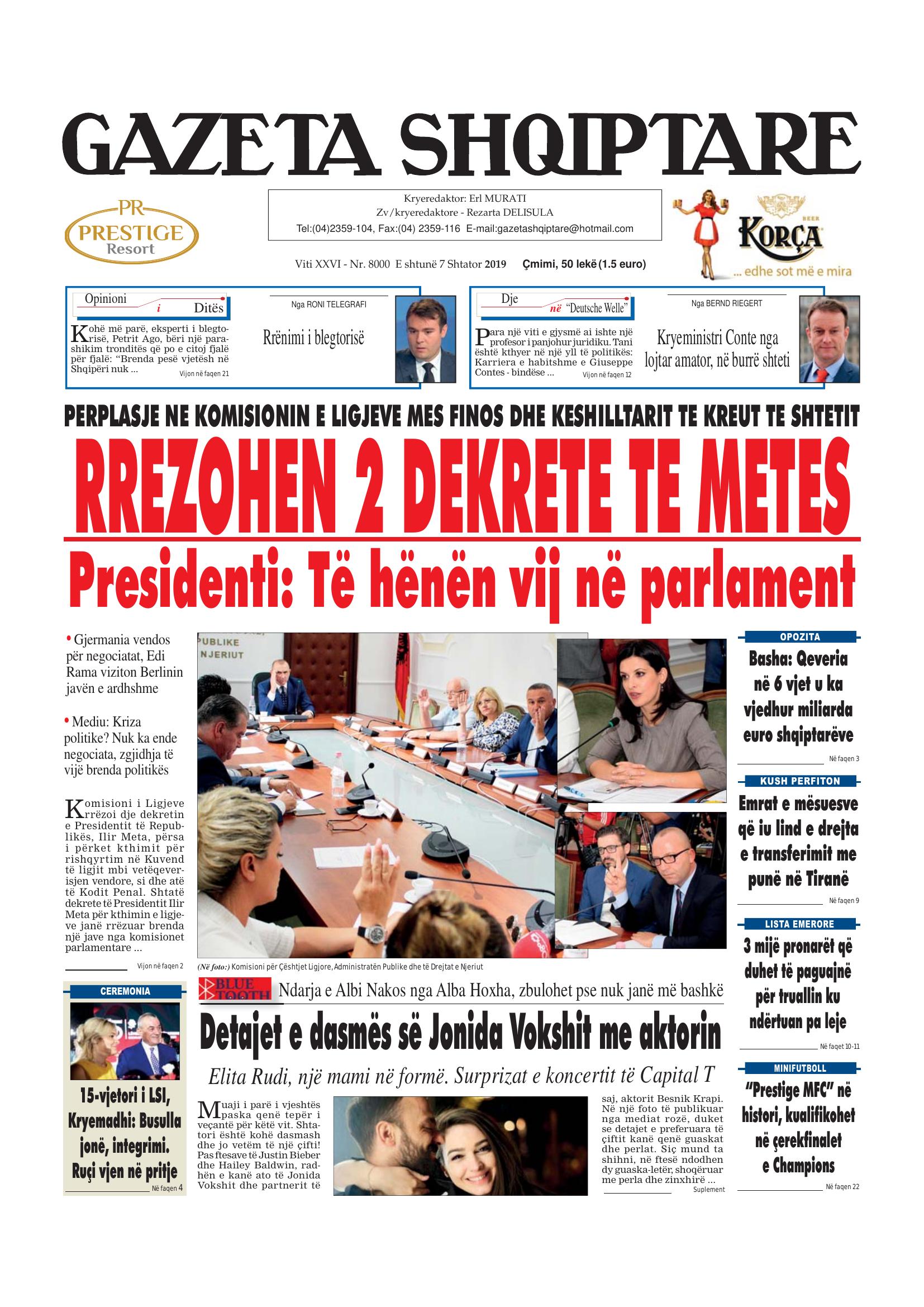Gazeta Shqiptare 2019-09-07