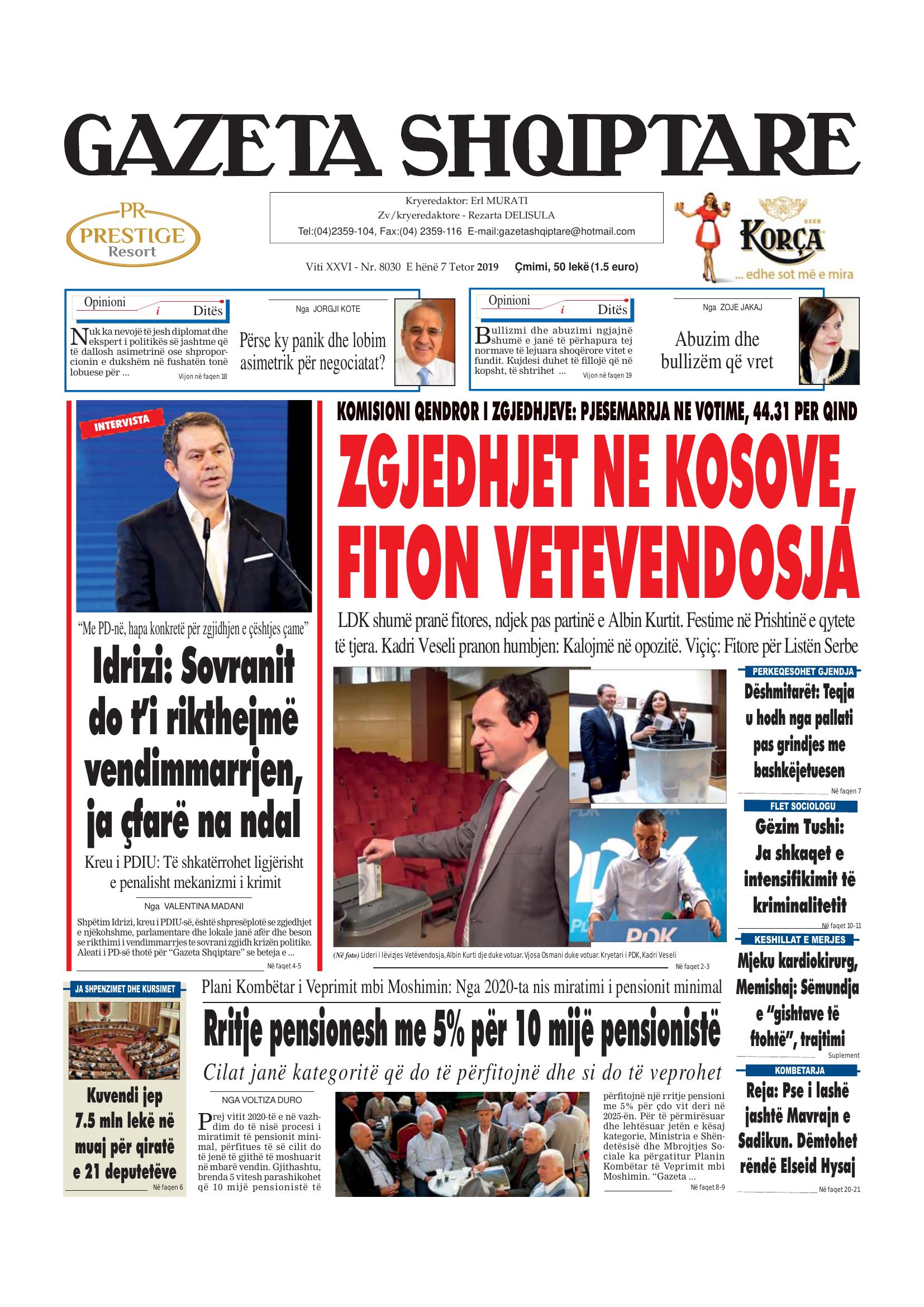 Gazeta Shqiptare 2019-10-07