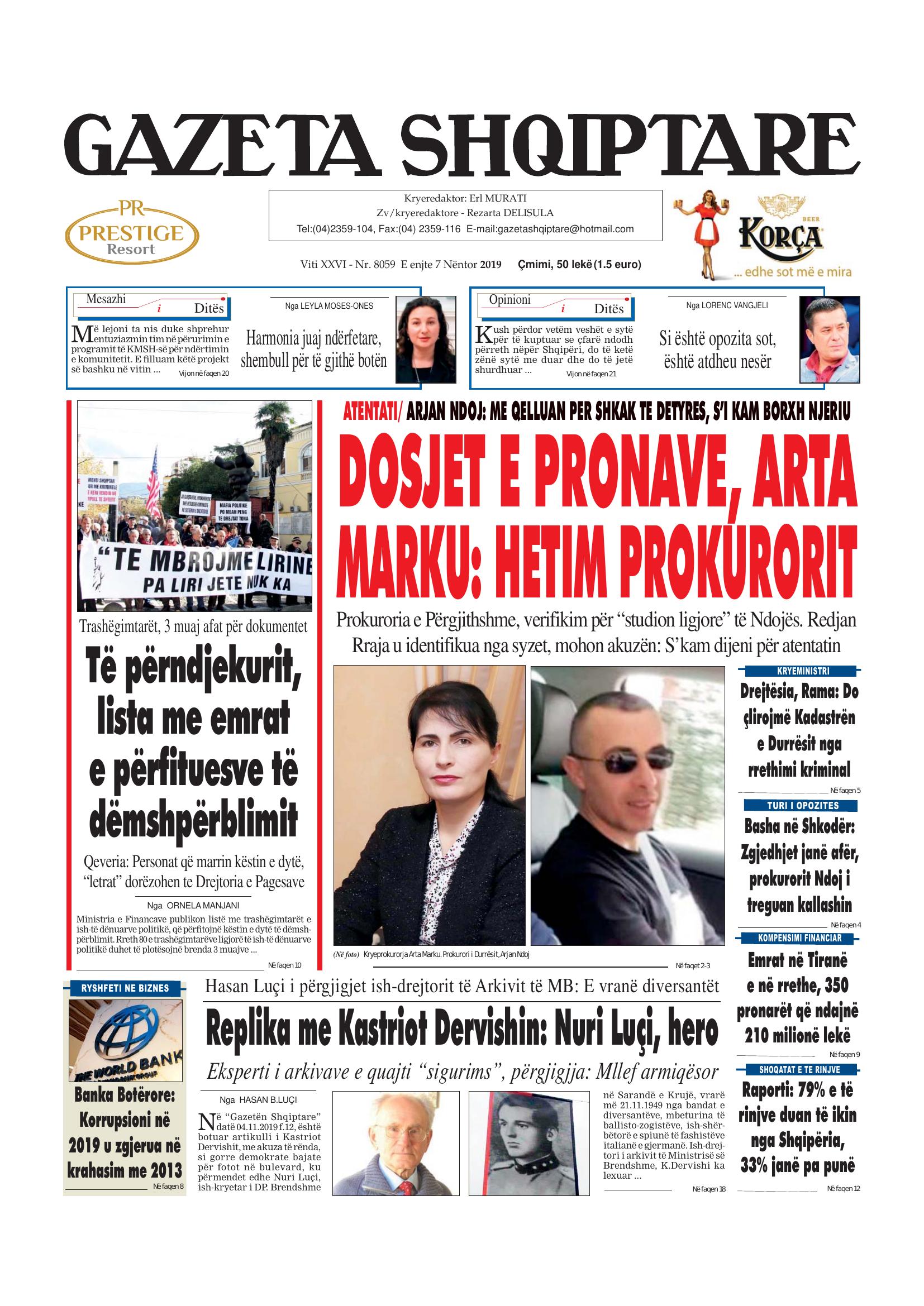 Gazeta Shqiptare 2019-11-07