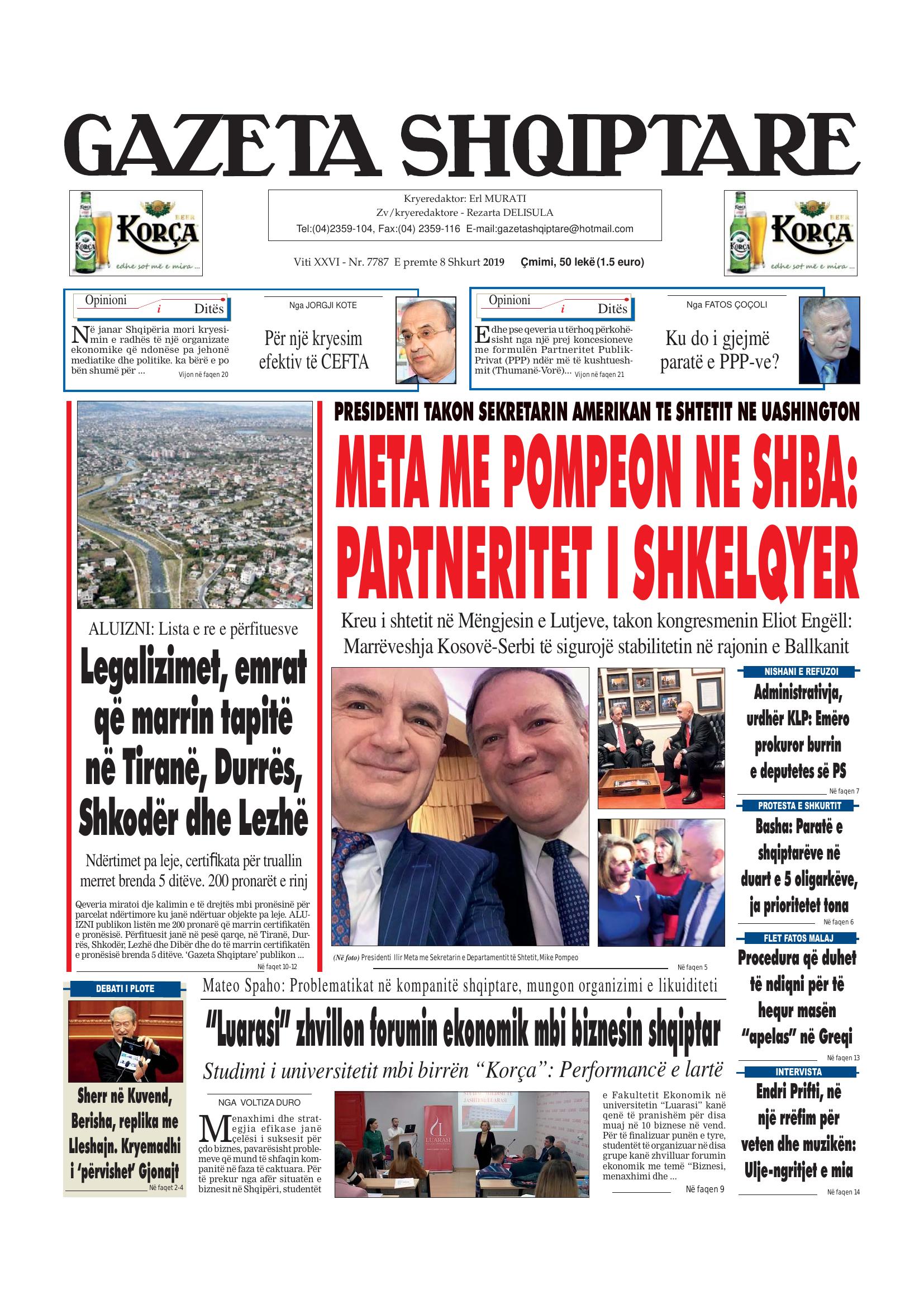 Gazeta Shqiptare 2019-02-08
