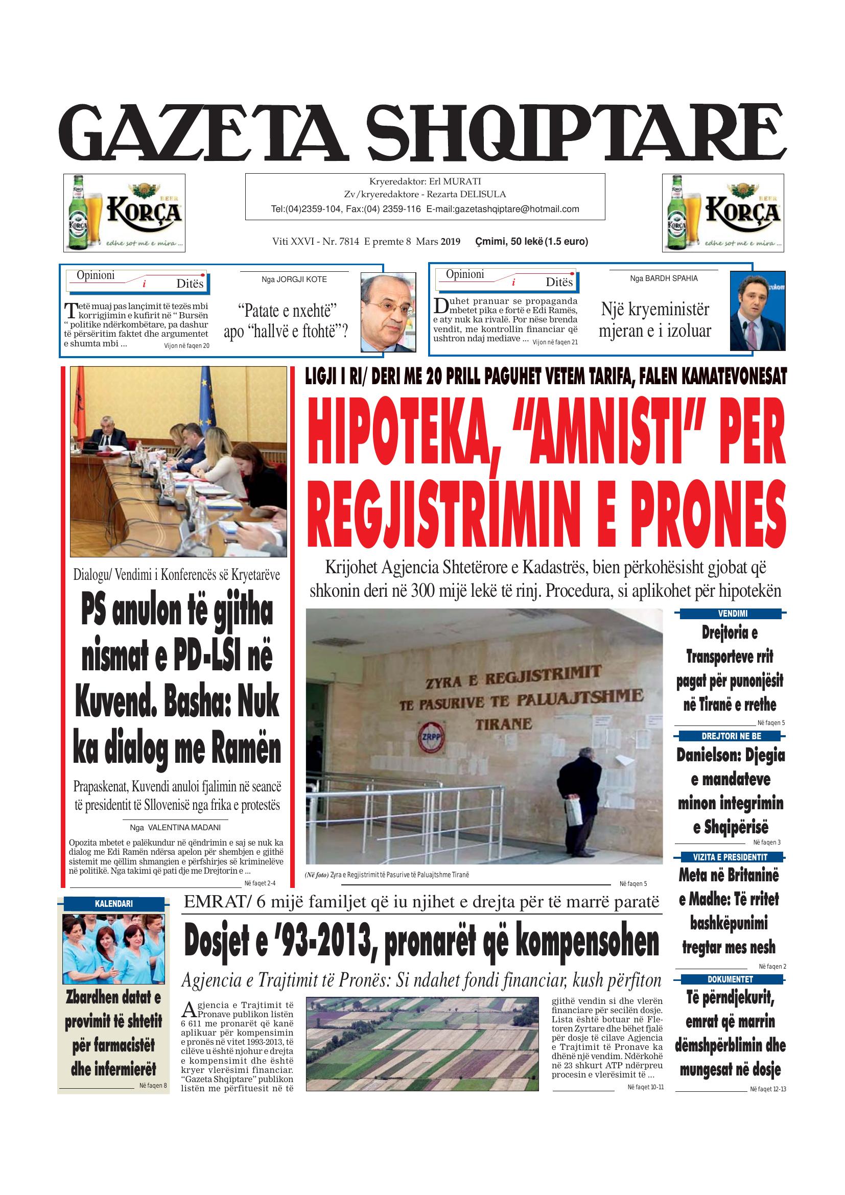 Gazeta Shqiptare 2019-03-08