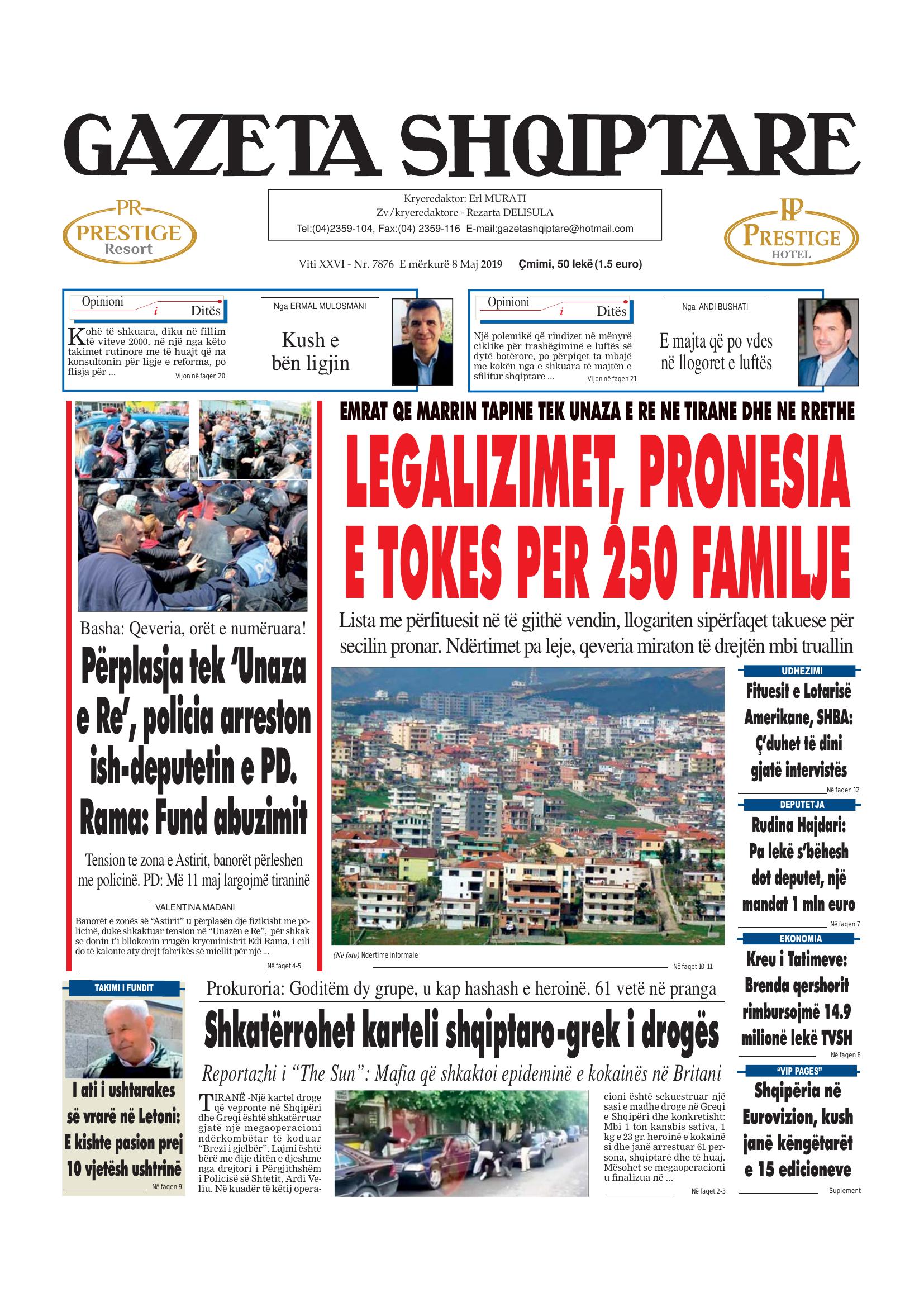Gazeta Shqiptare 2019-05-08