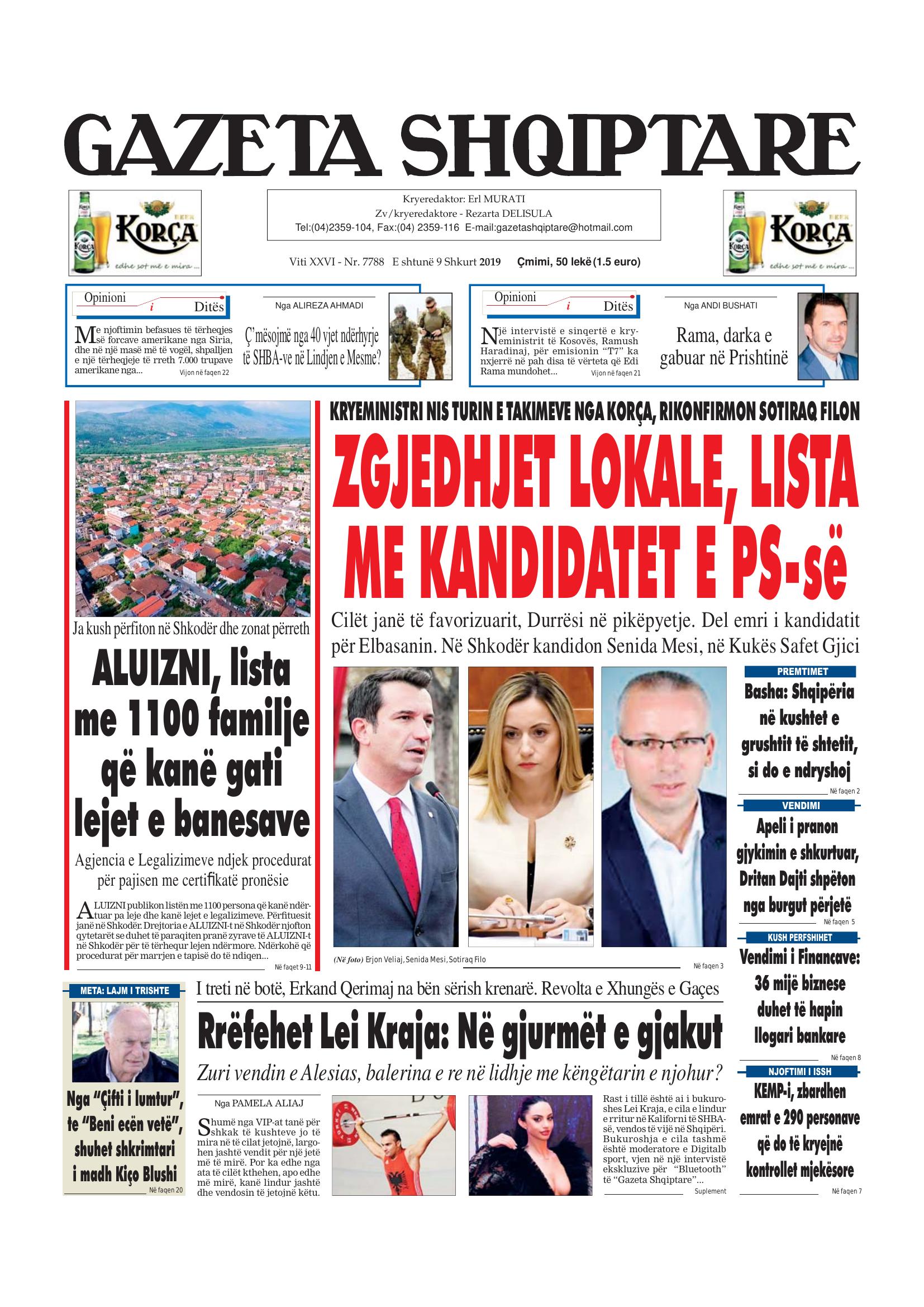 Gazeta Shqiptare 2019-02-09