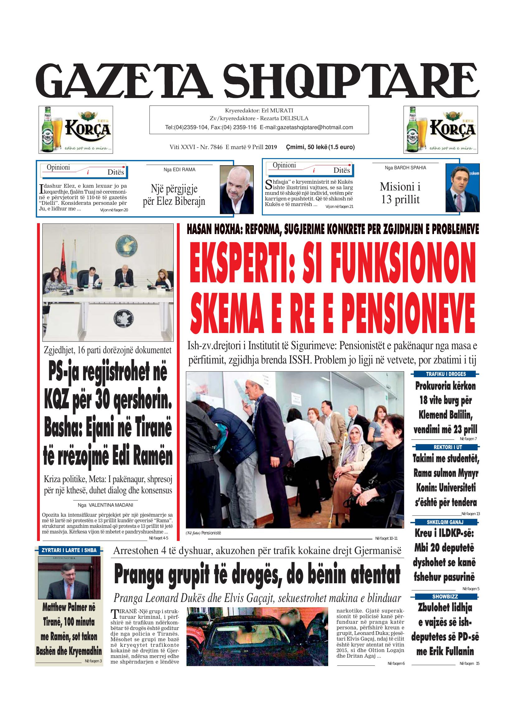 Gazeta Shqiptare 2019-04-09