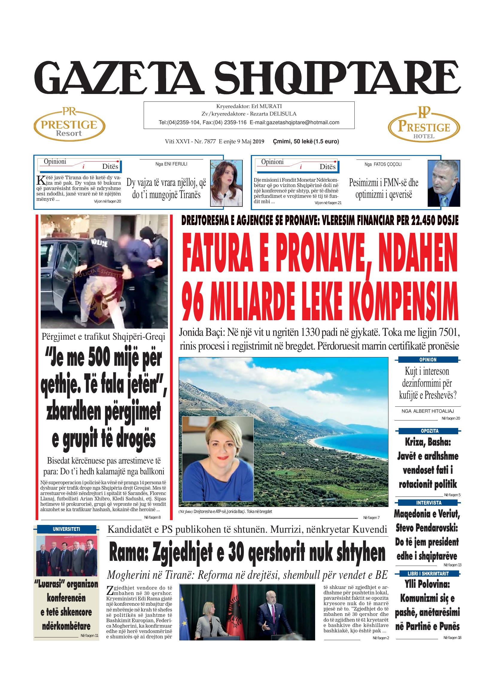 Gazeta Shqiptare 2019-05-09