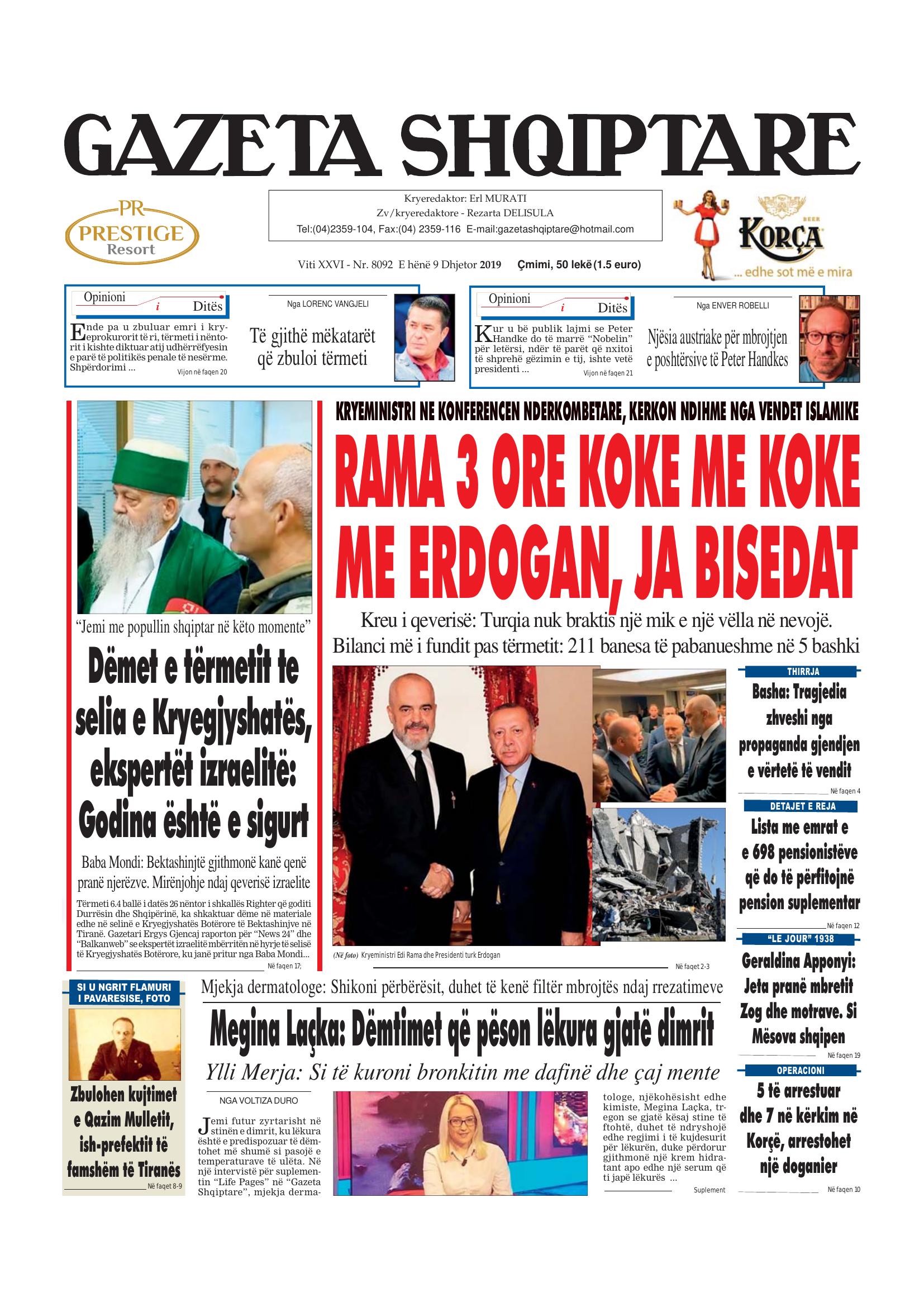 Gazeta Shqiptare 2019-12-09