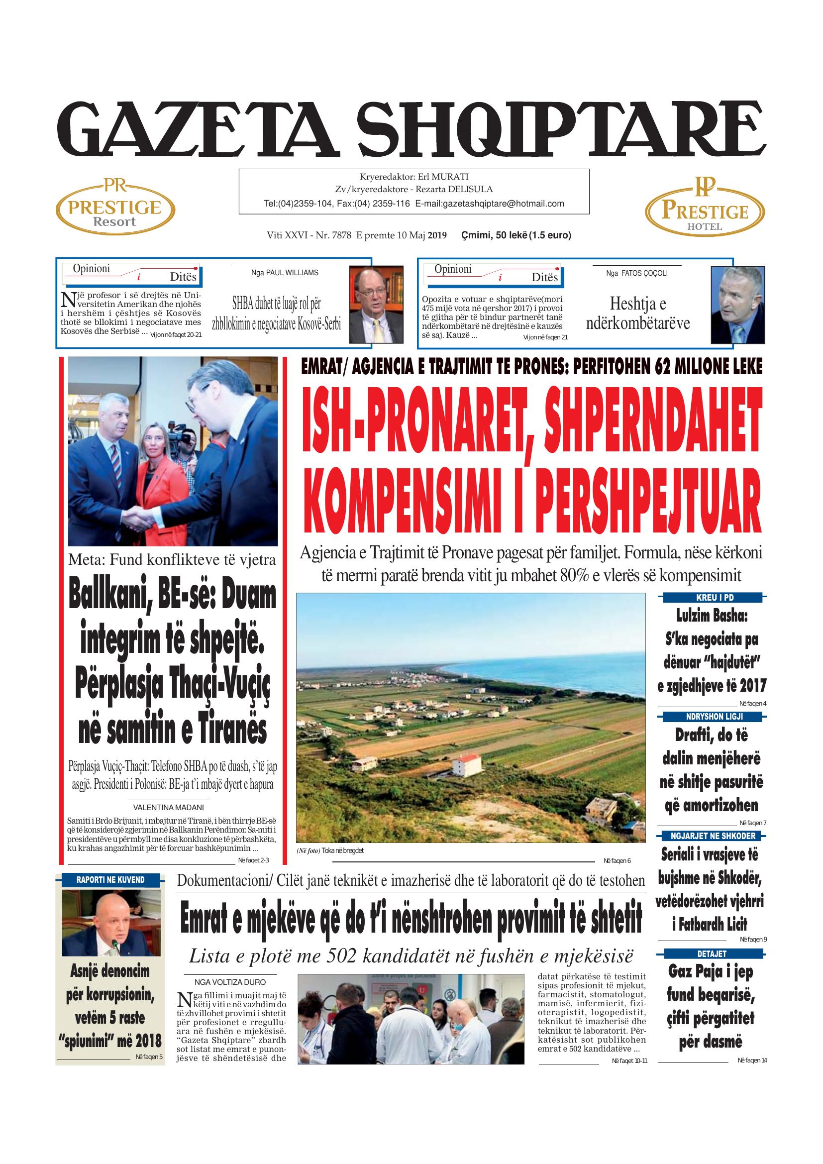 Gazeta Shqiptare 2019-05-10