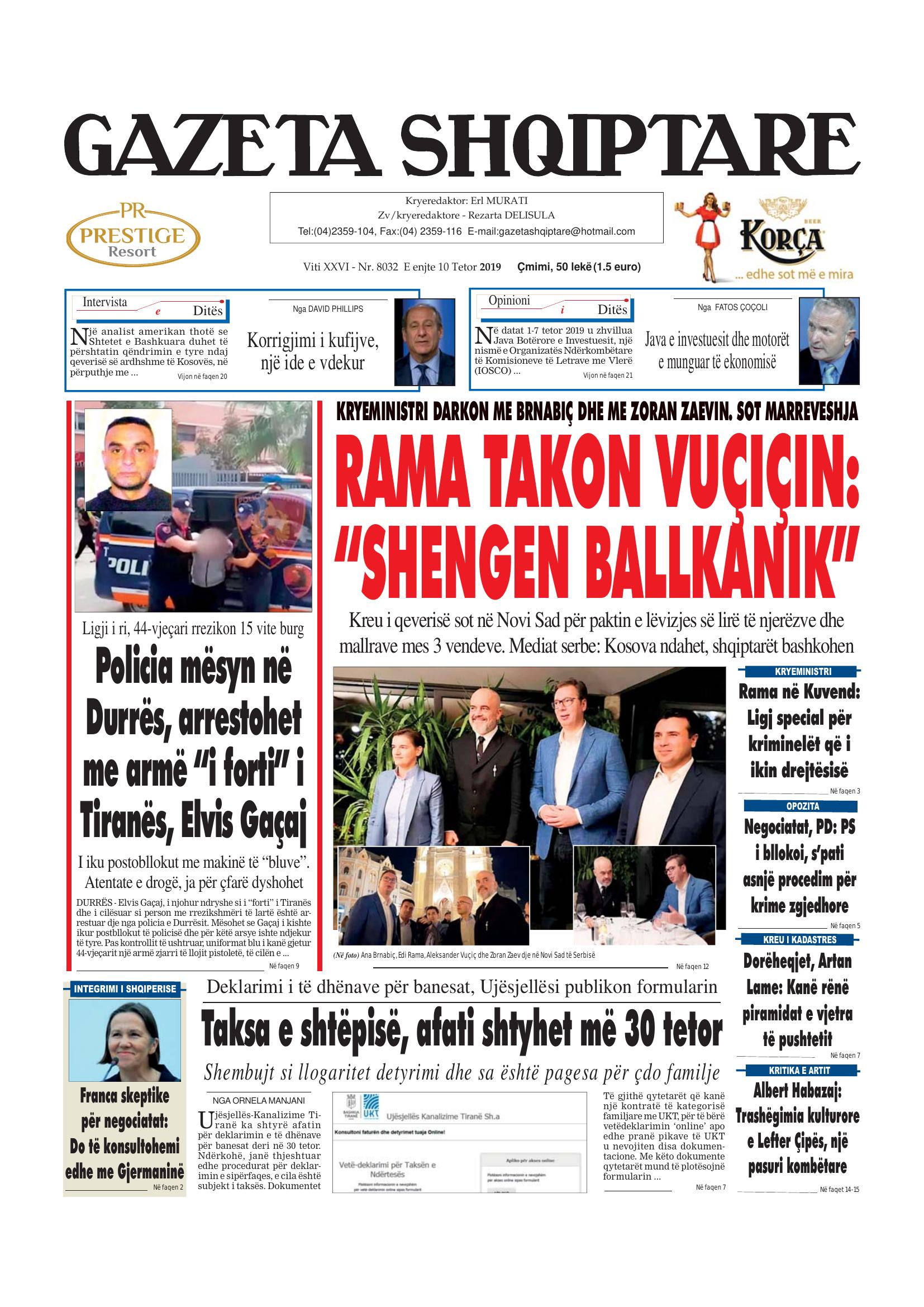 Gazeta Shqiptare 2019-10-10