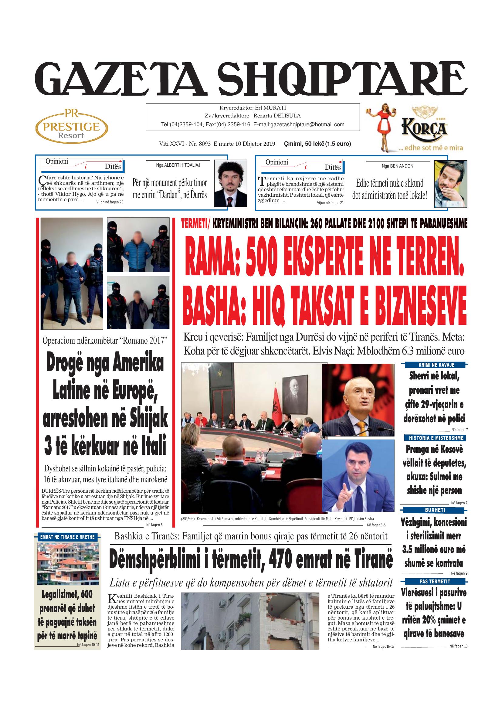 Gazeta Shqiptare 2019-12-10