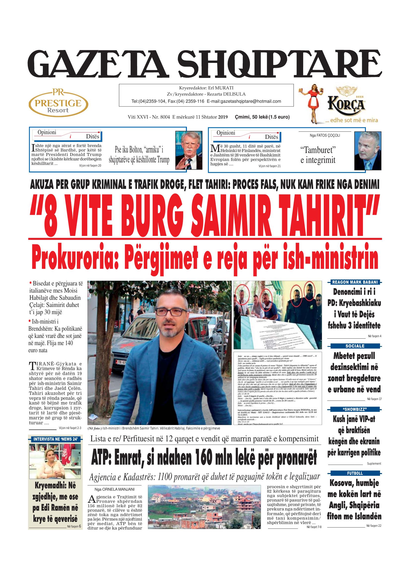 Gazeta Shqiptare 2019-09-11