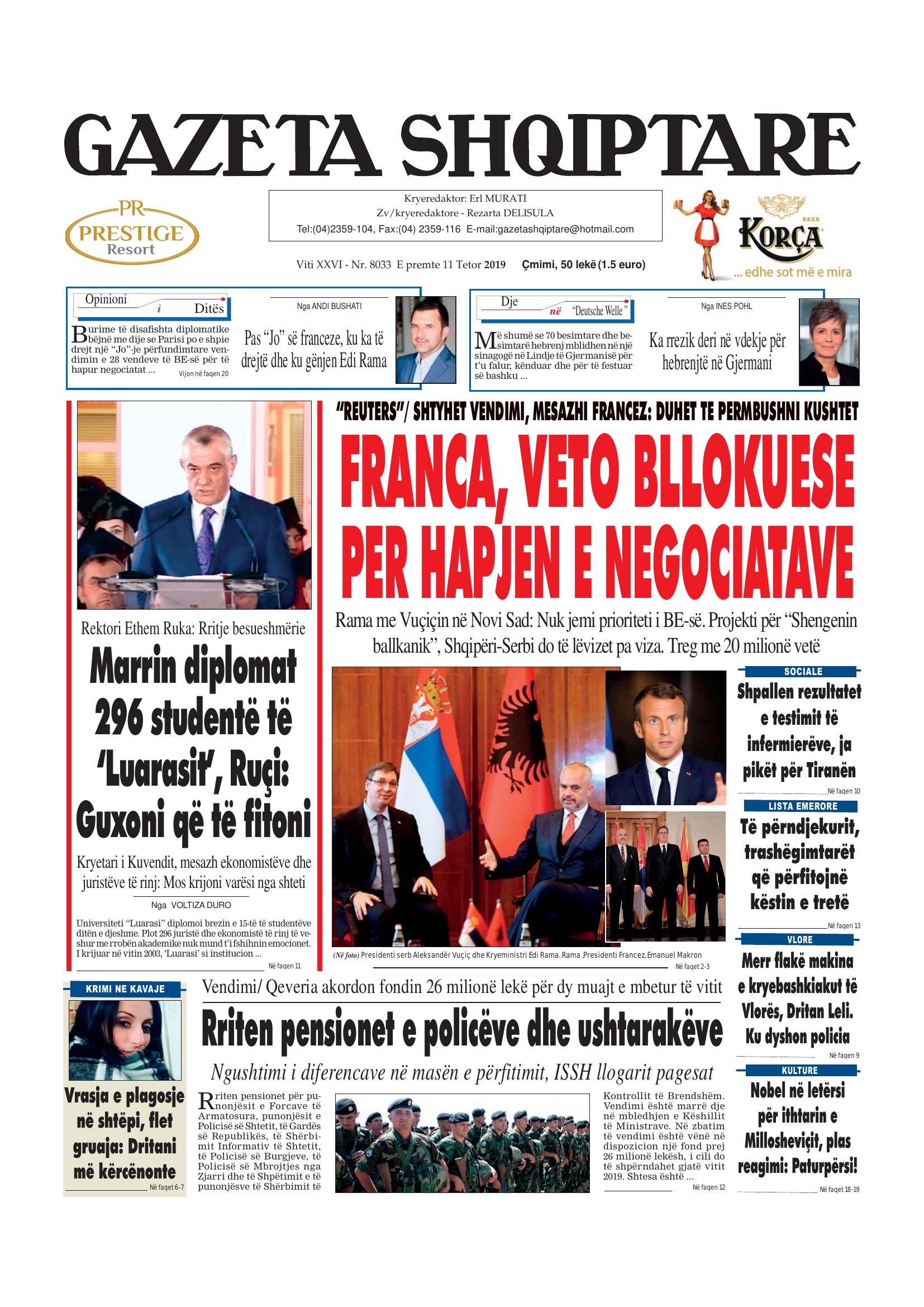 Gazeta Shqiptare 2019-10-11