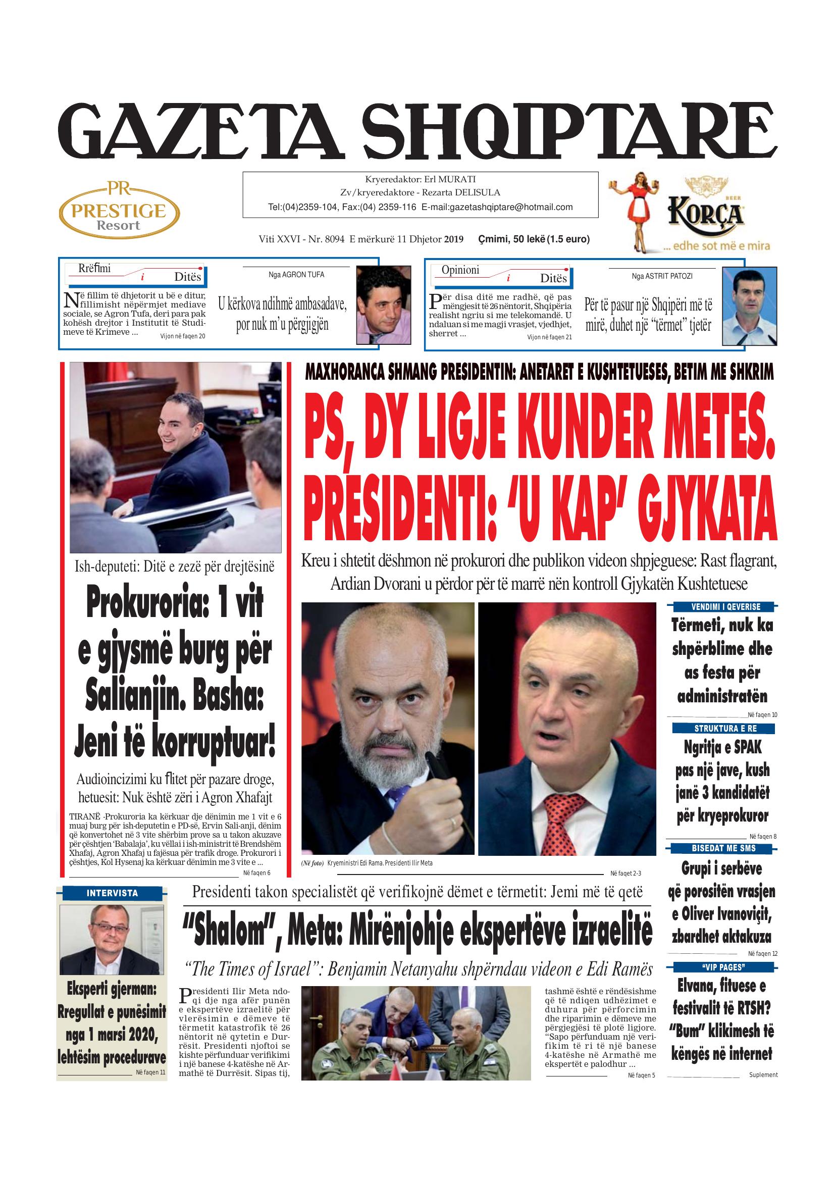 Gazeta Shqiptare 2019-12-11