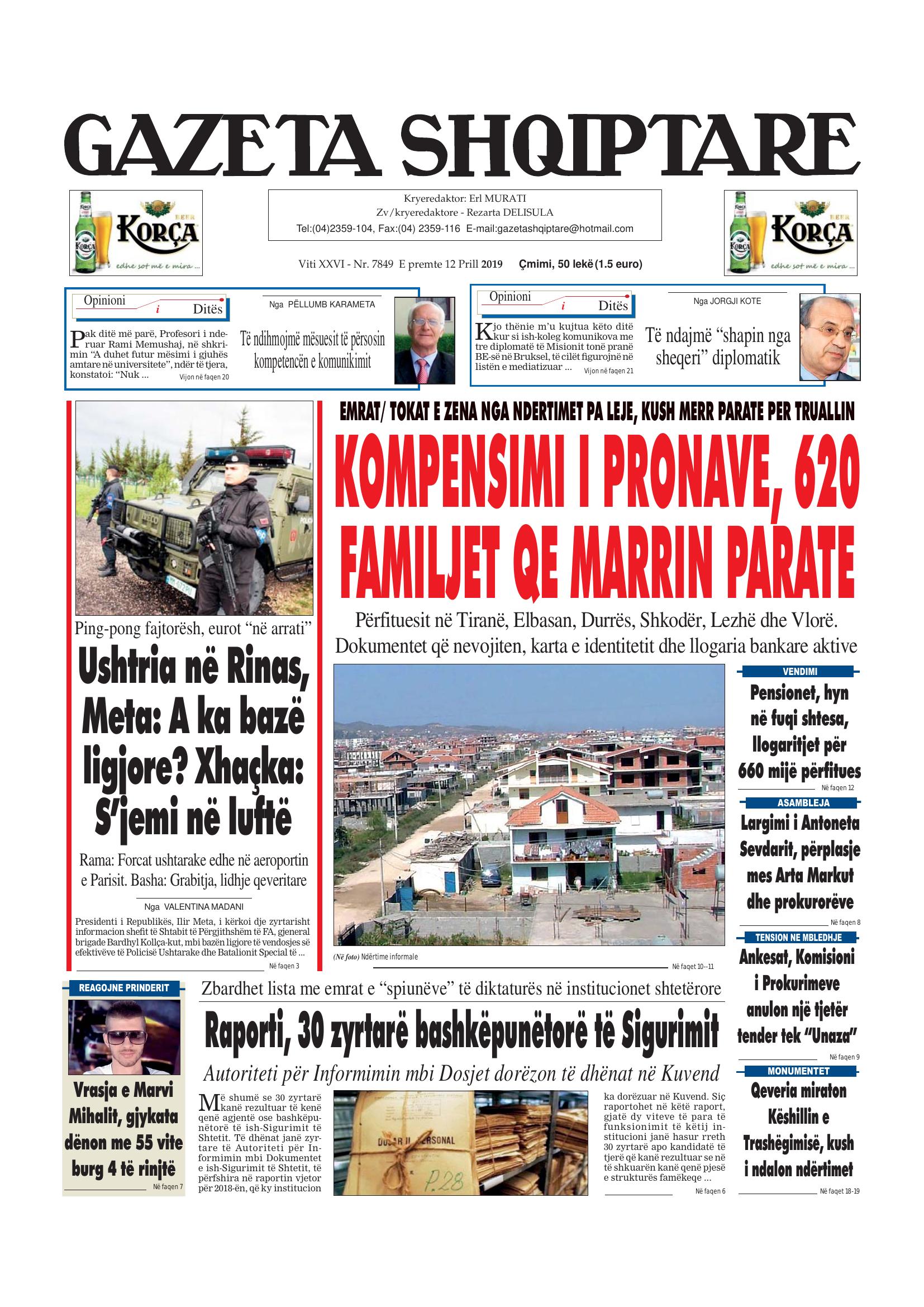 Gazeta Shqiptare 2019-04-12