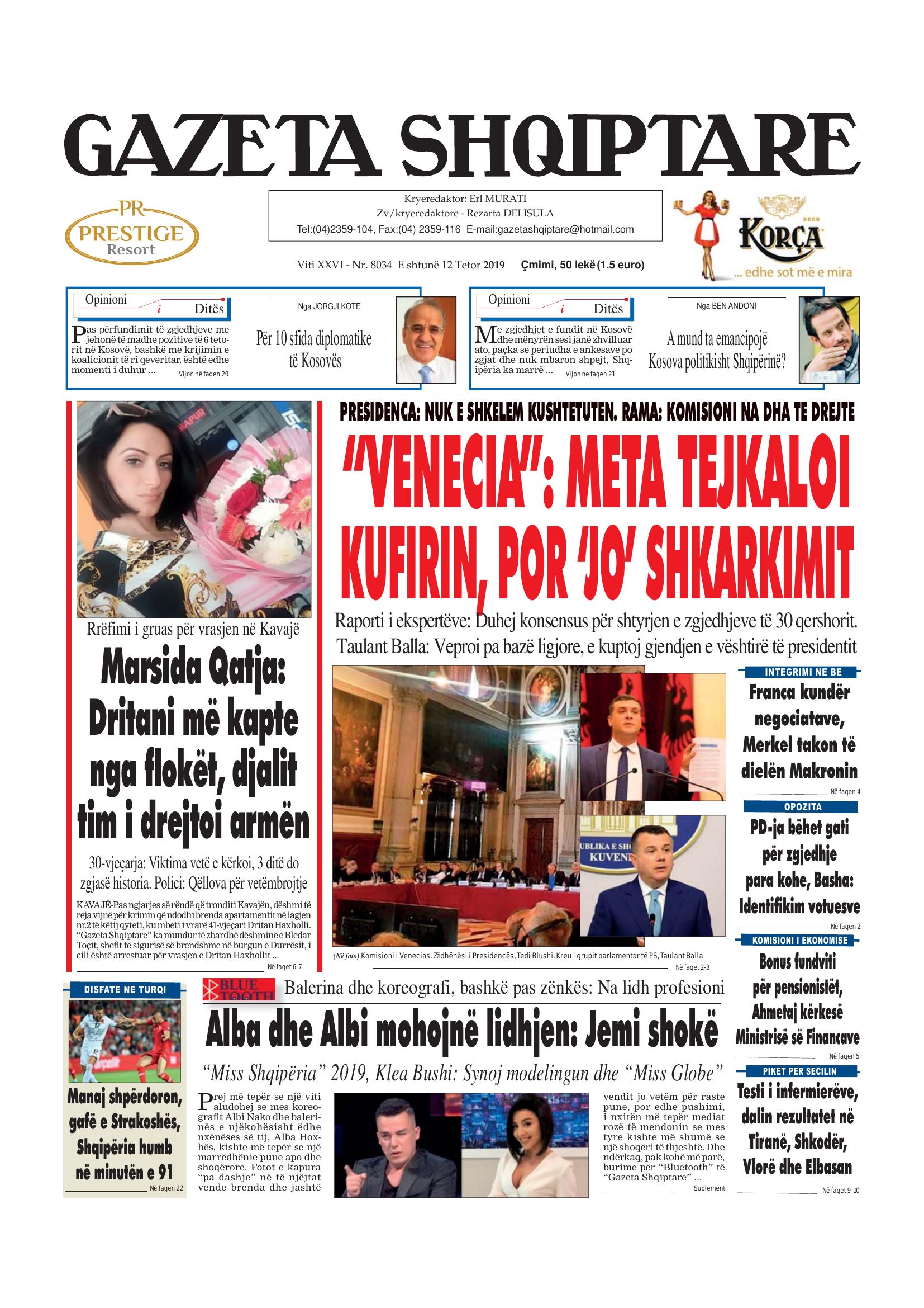 Gazeta Shqiptare 2019-10-12