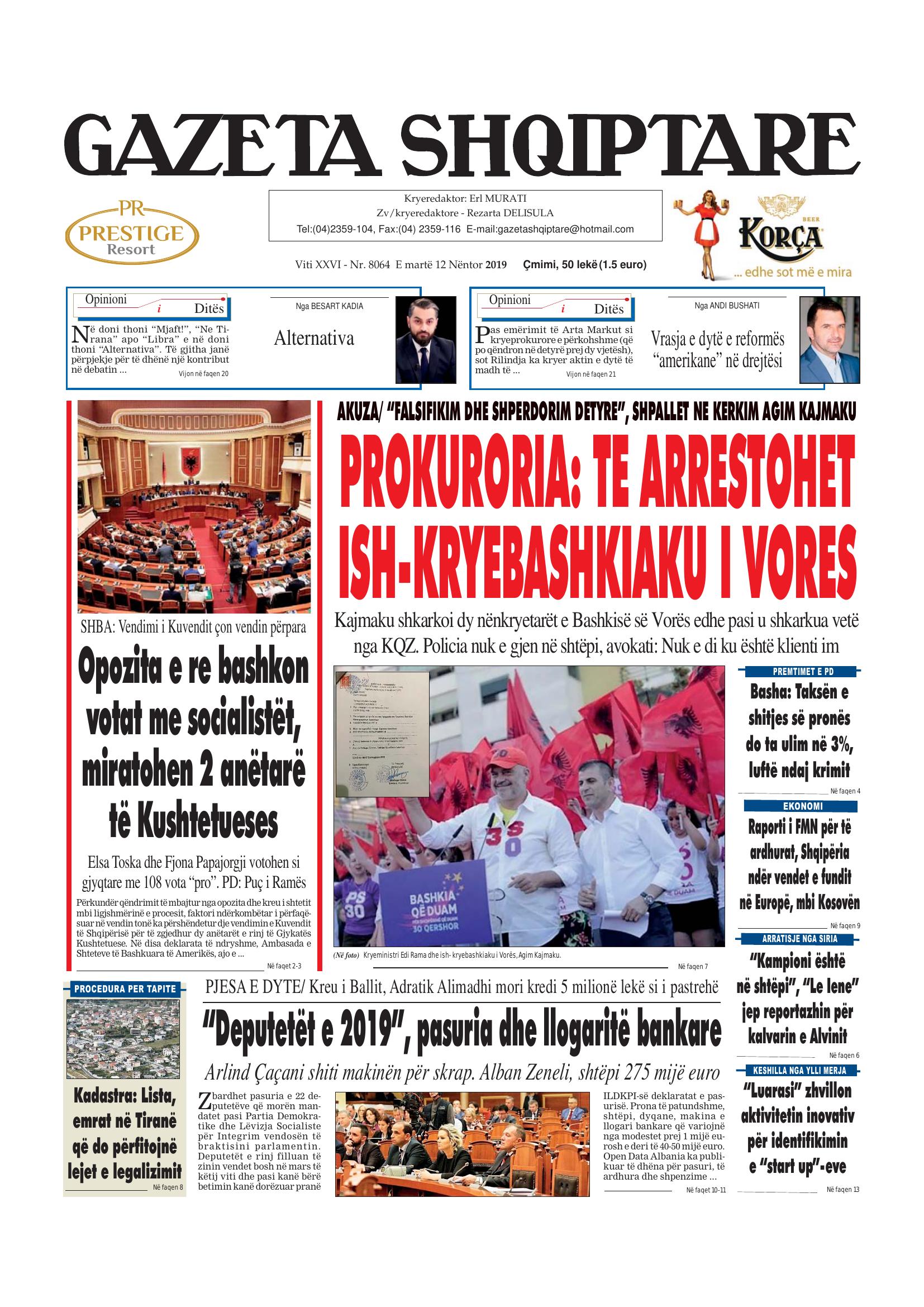 Gazeta Shqiptare 2019-11-12