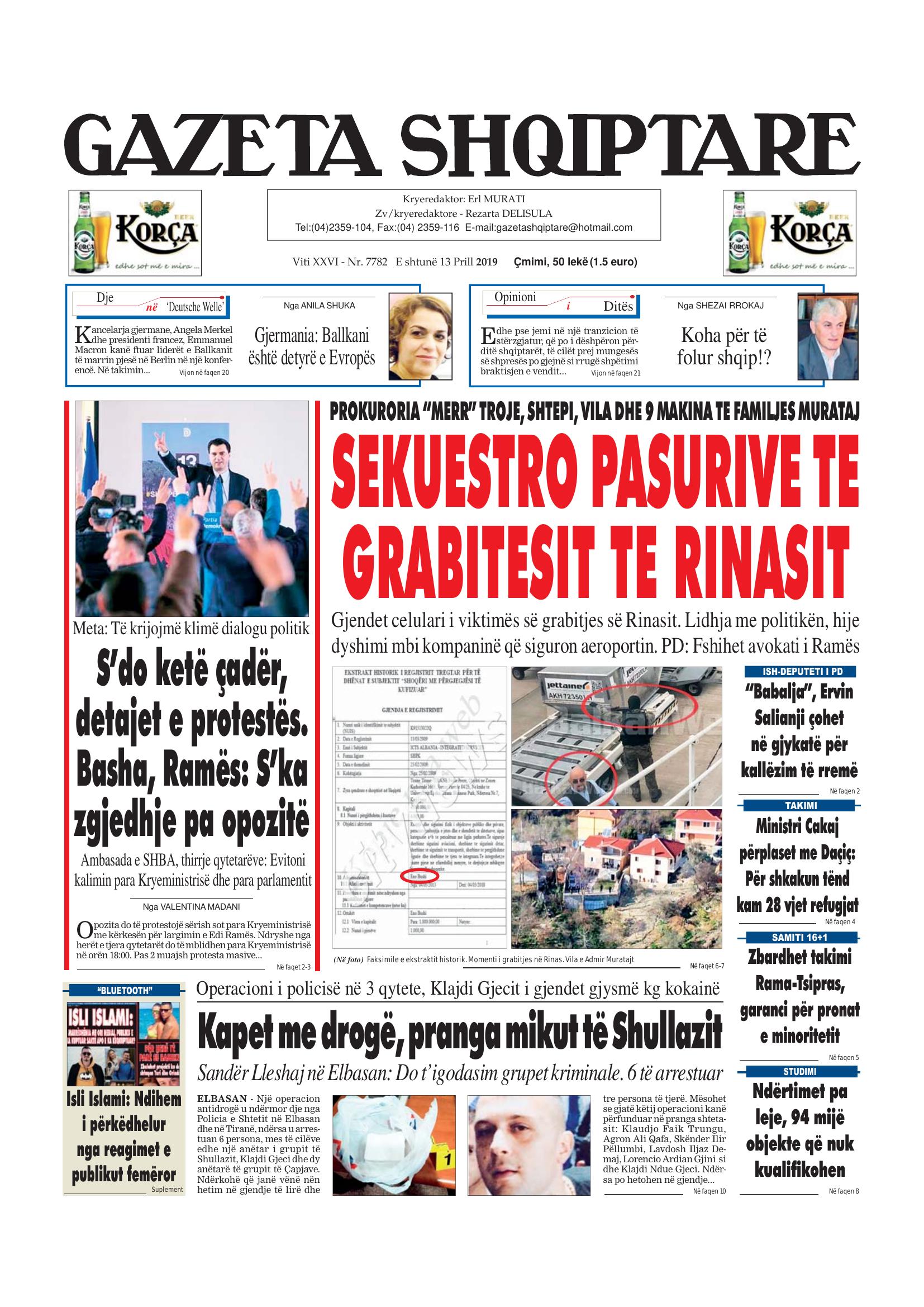 Gazeta Shqiptare 2019-04-13