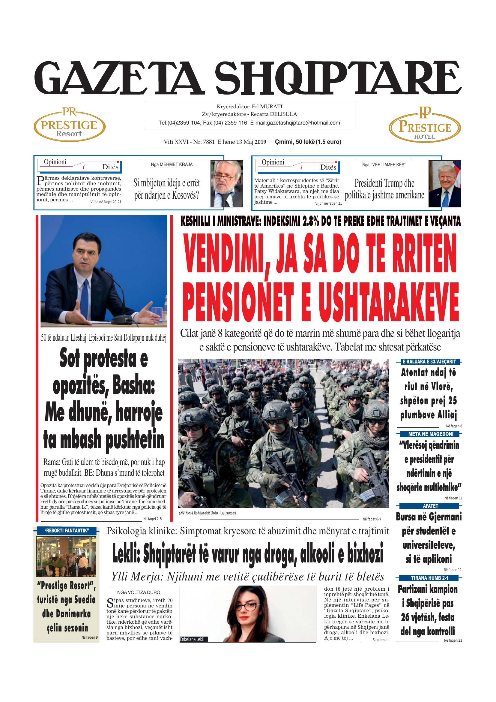 Gazeta Shqiptare 2019-05-13