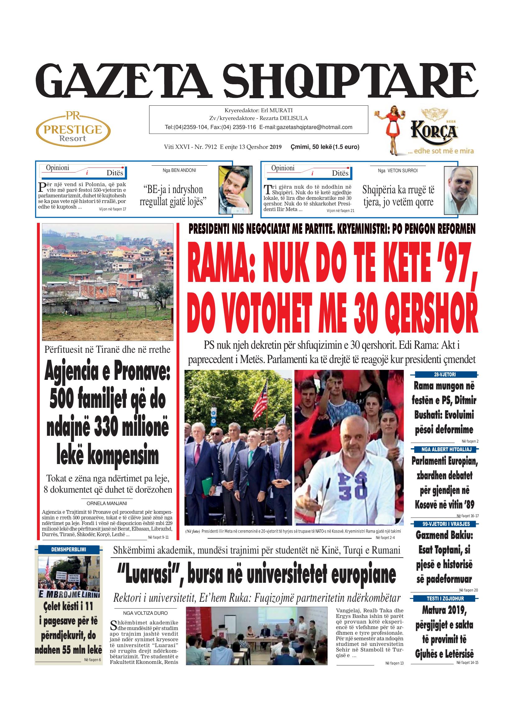 Gazeta Shqiptare 2019-06-13