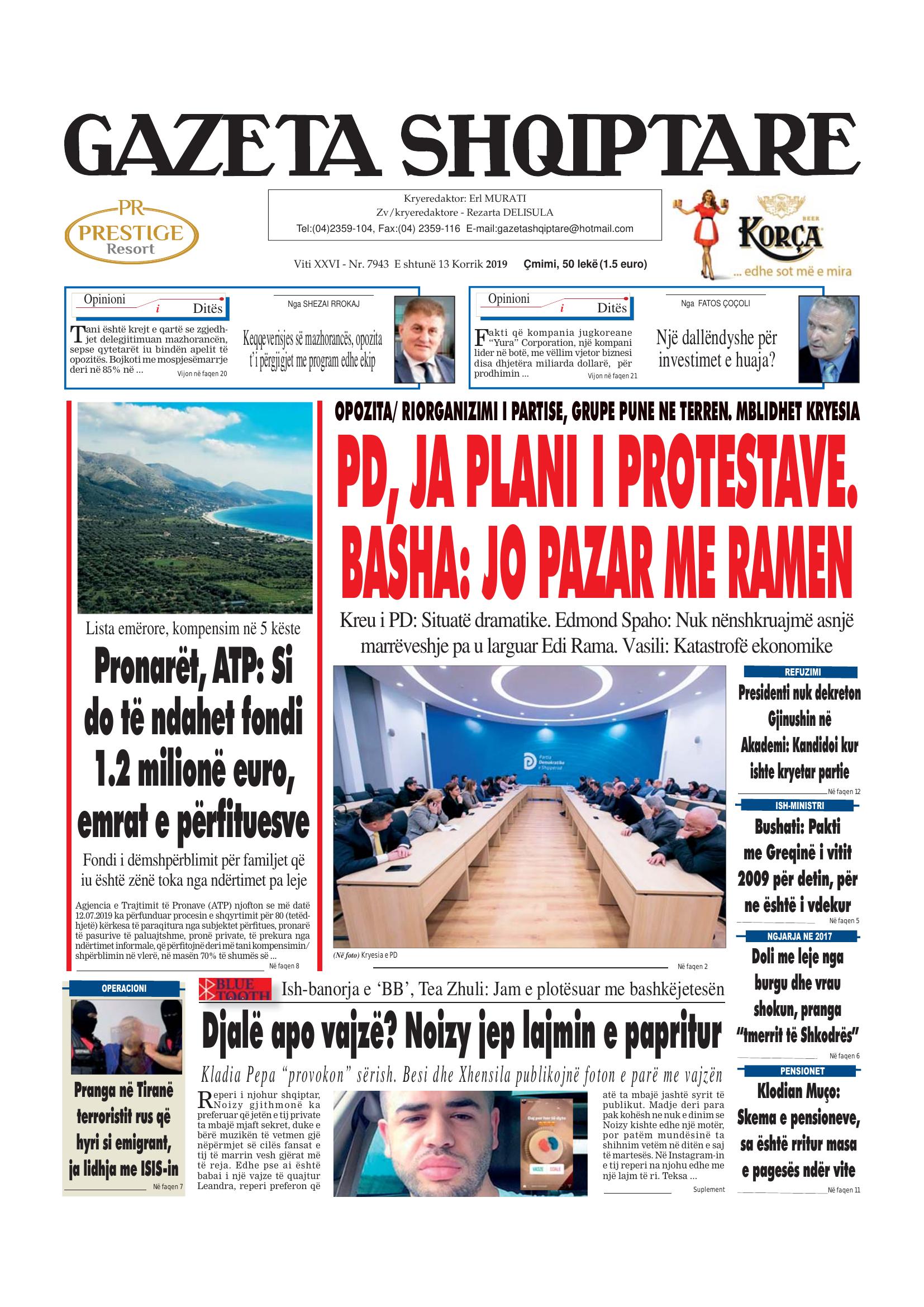 Gazeta Shqiptare 2019-07-13