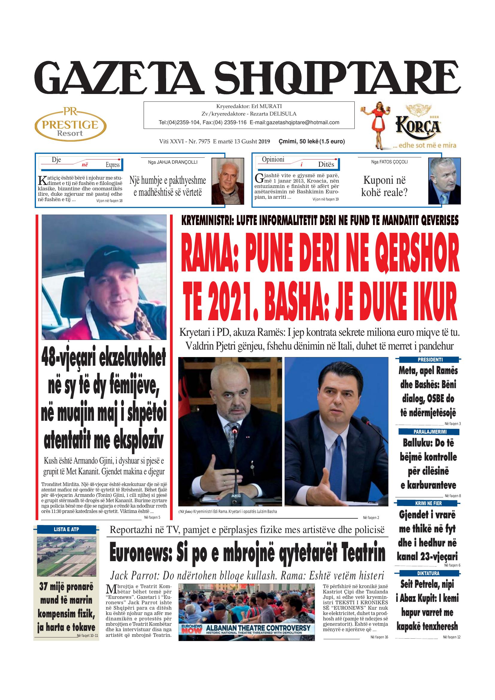 Gazeta Shqiptare 2019-08-13