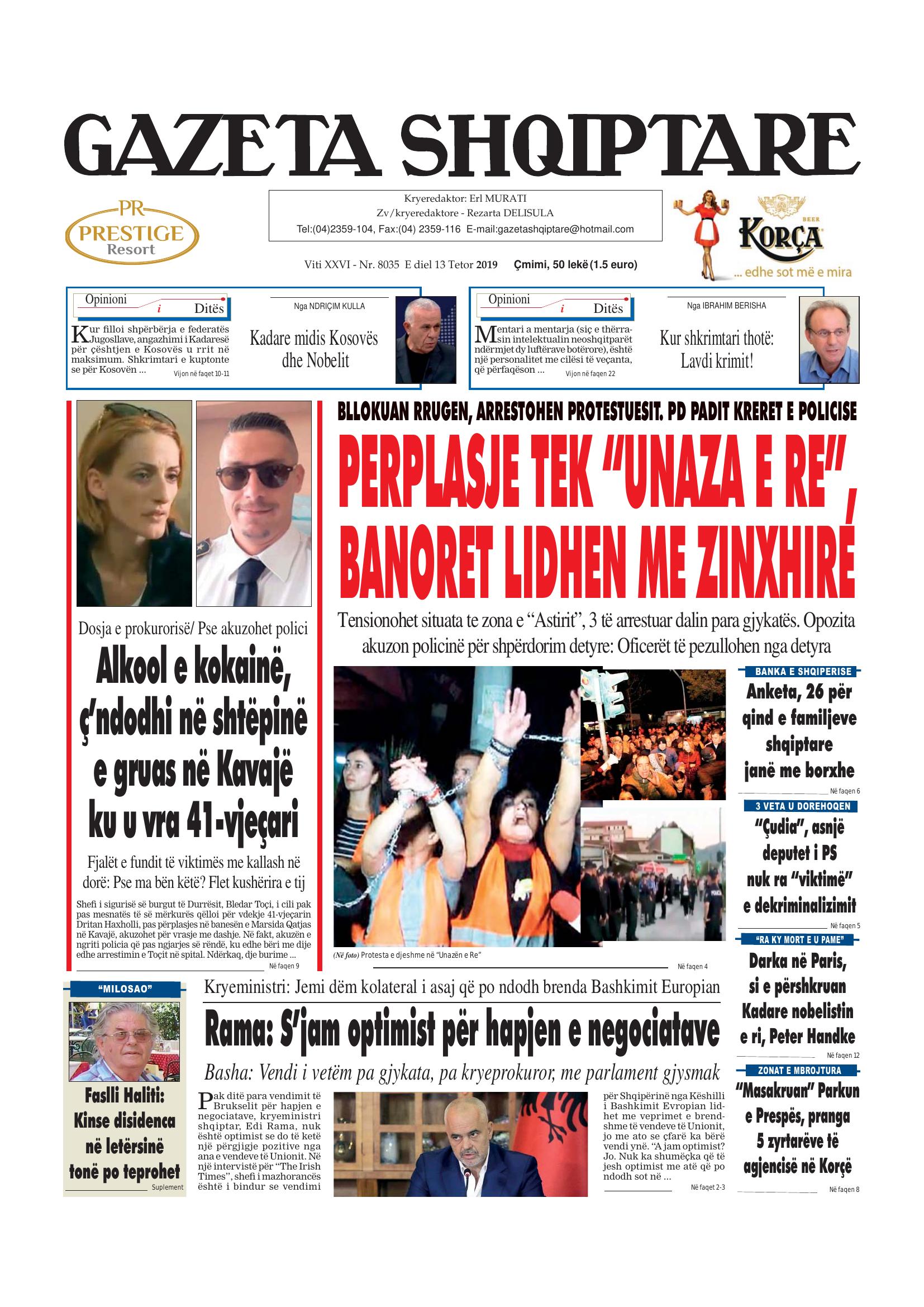 Gazeta Shqiptare 2019-10-13