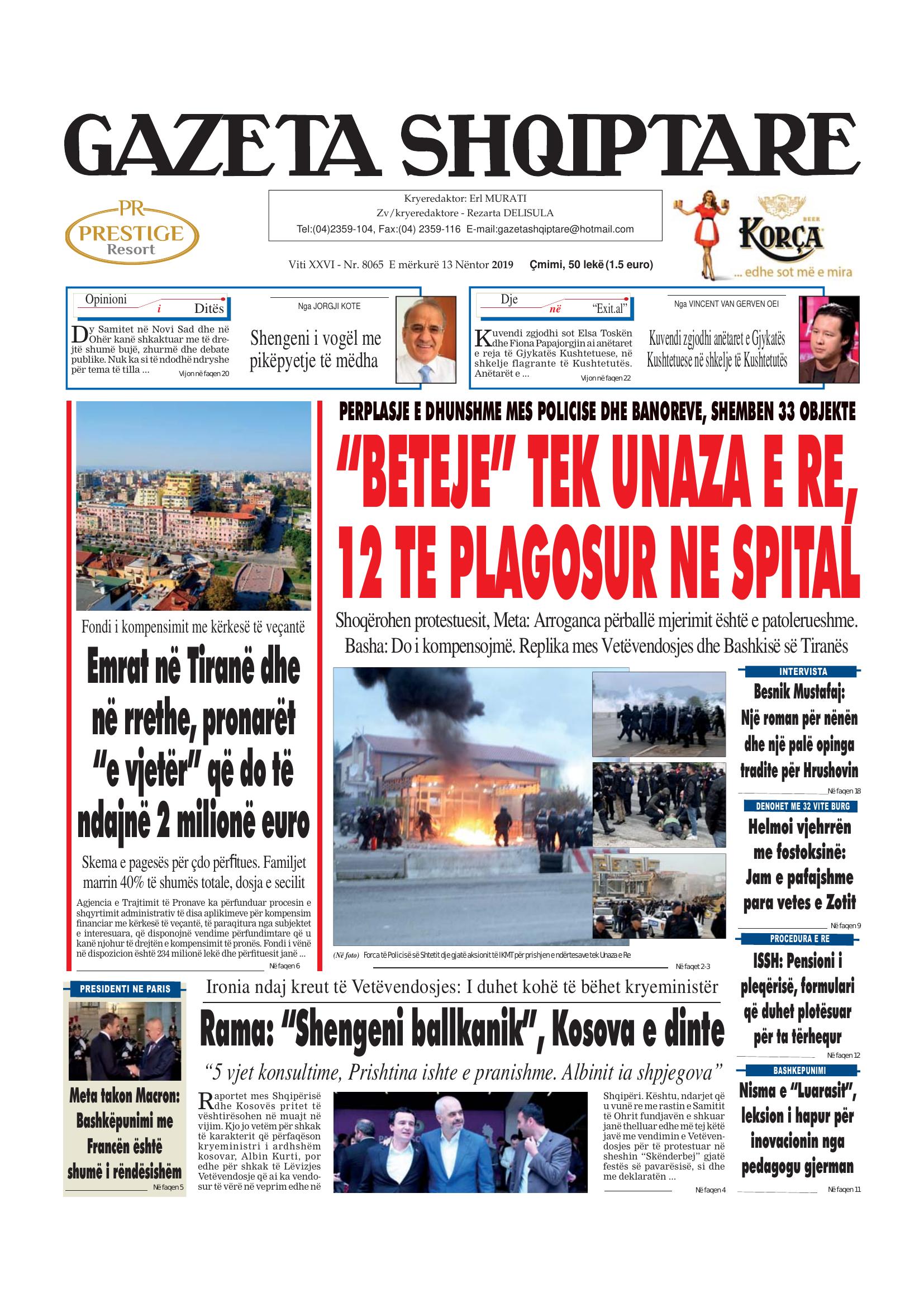 Gazeta Shqiptare 2019-11-13
