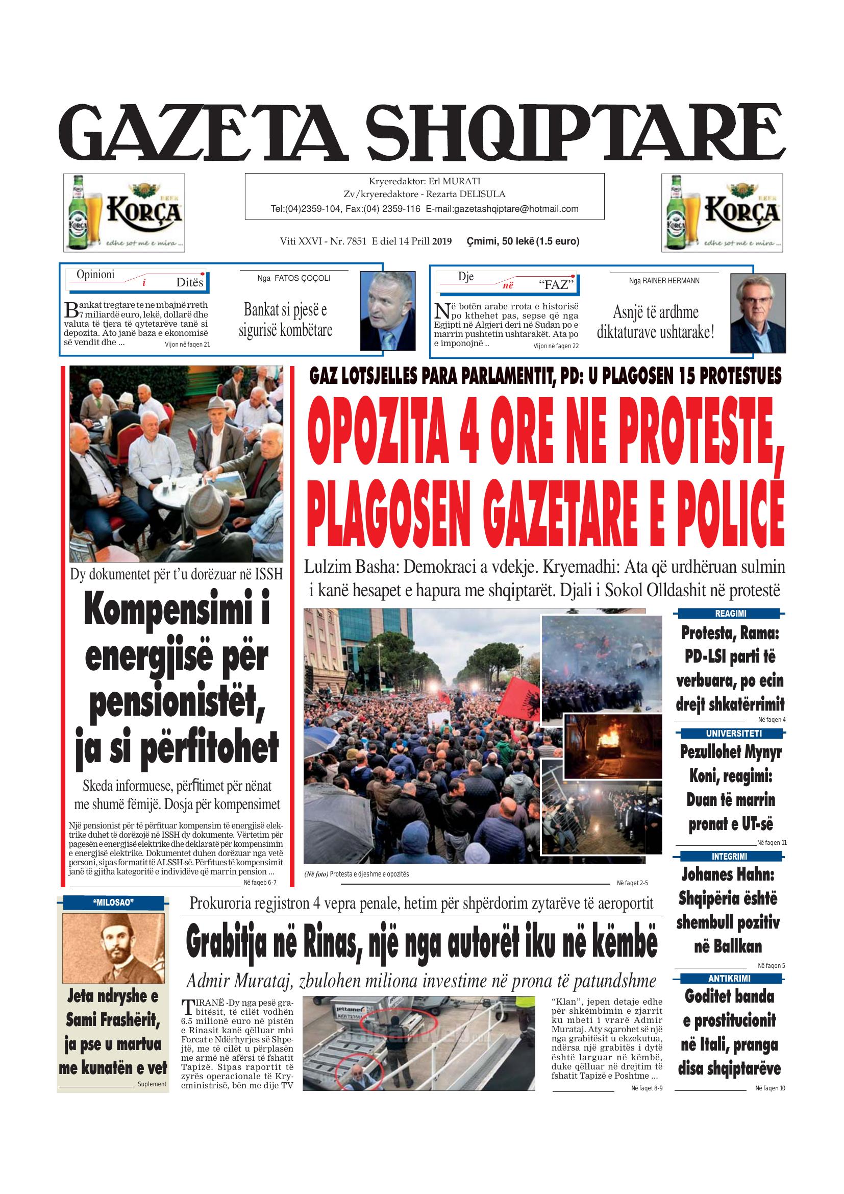Gazeta Shqiptare 2019-04-14