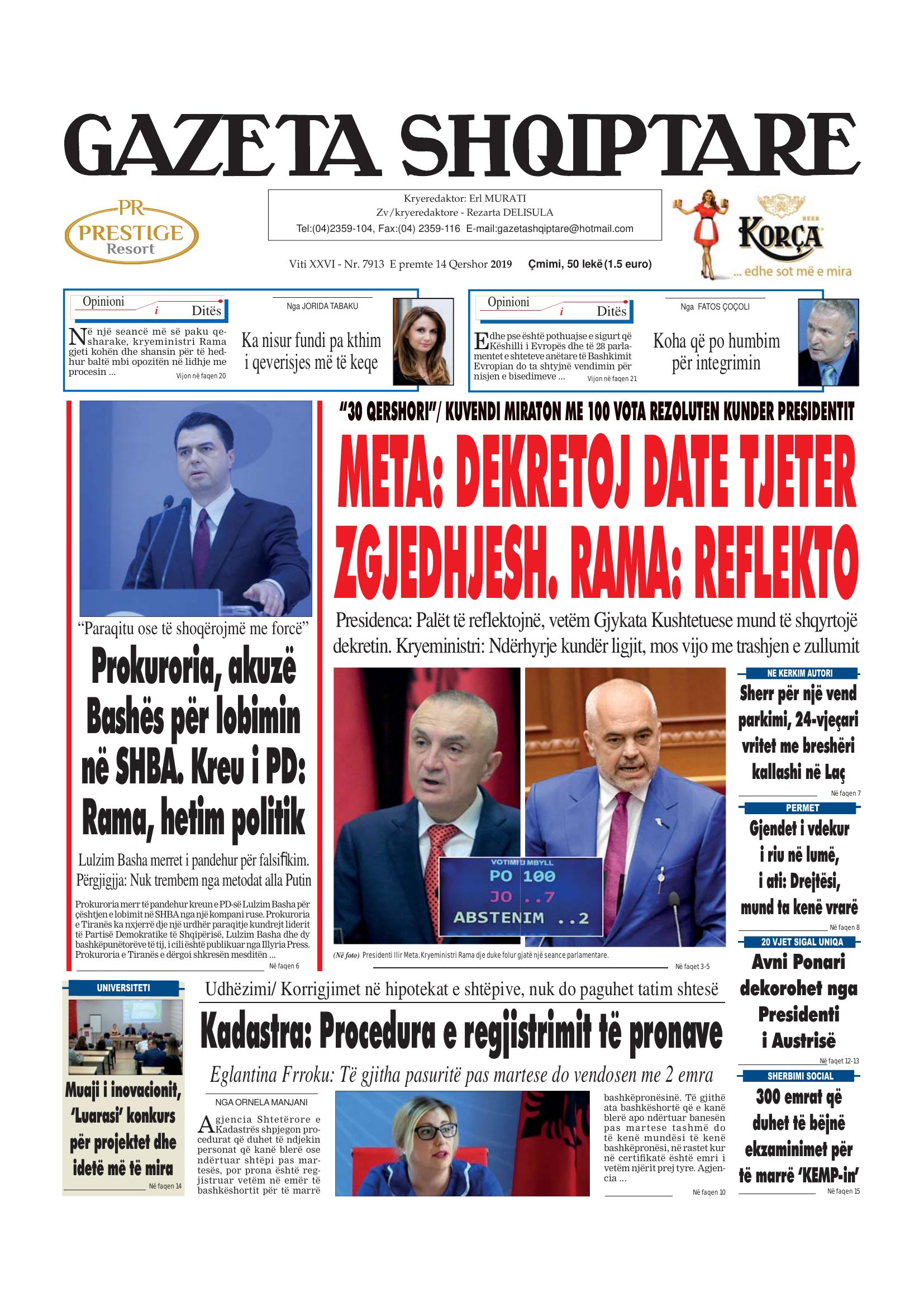 Gazeta Shqiptare 2019-06-14