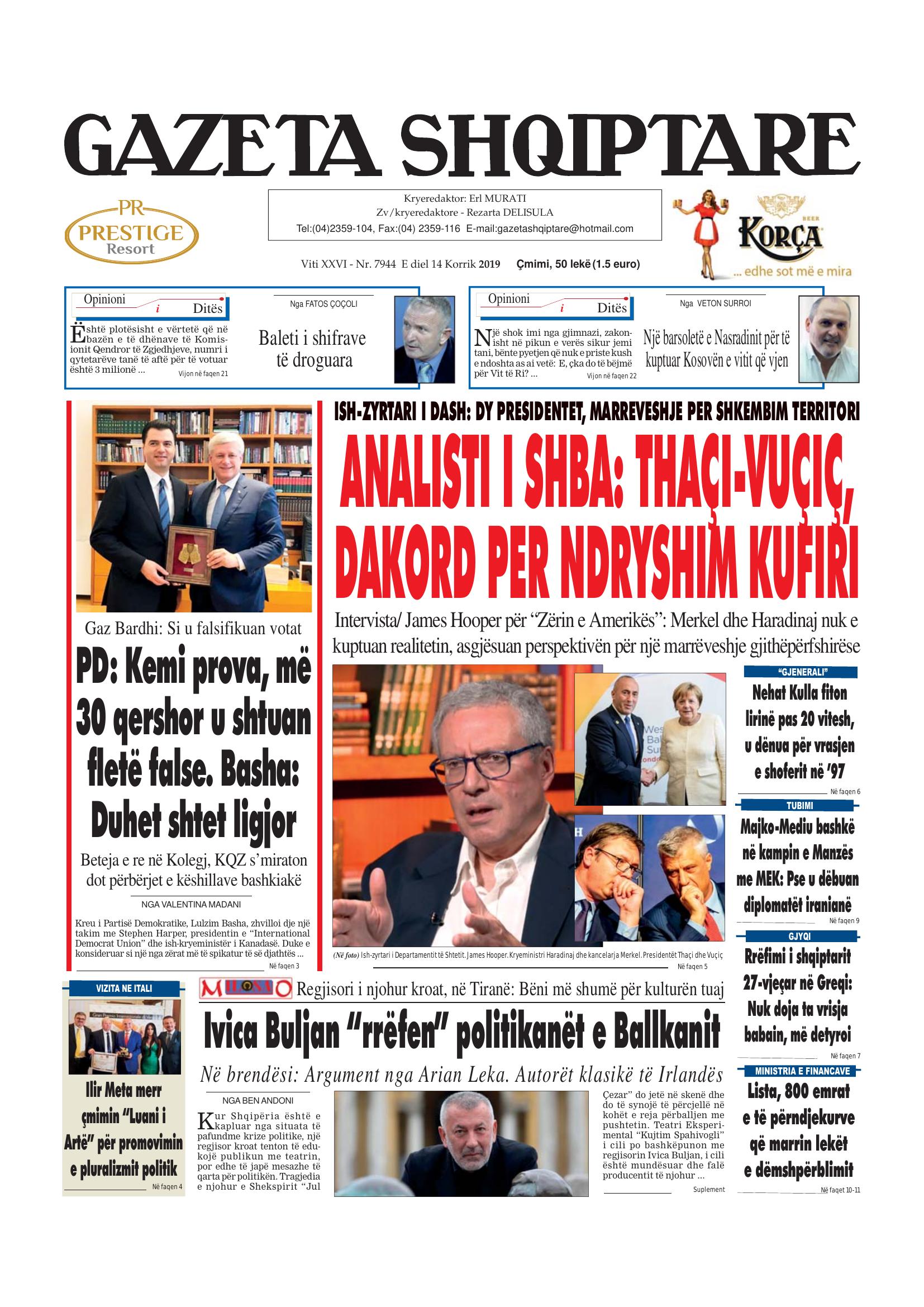 Gazeta Shqiptare 2019-07-14