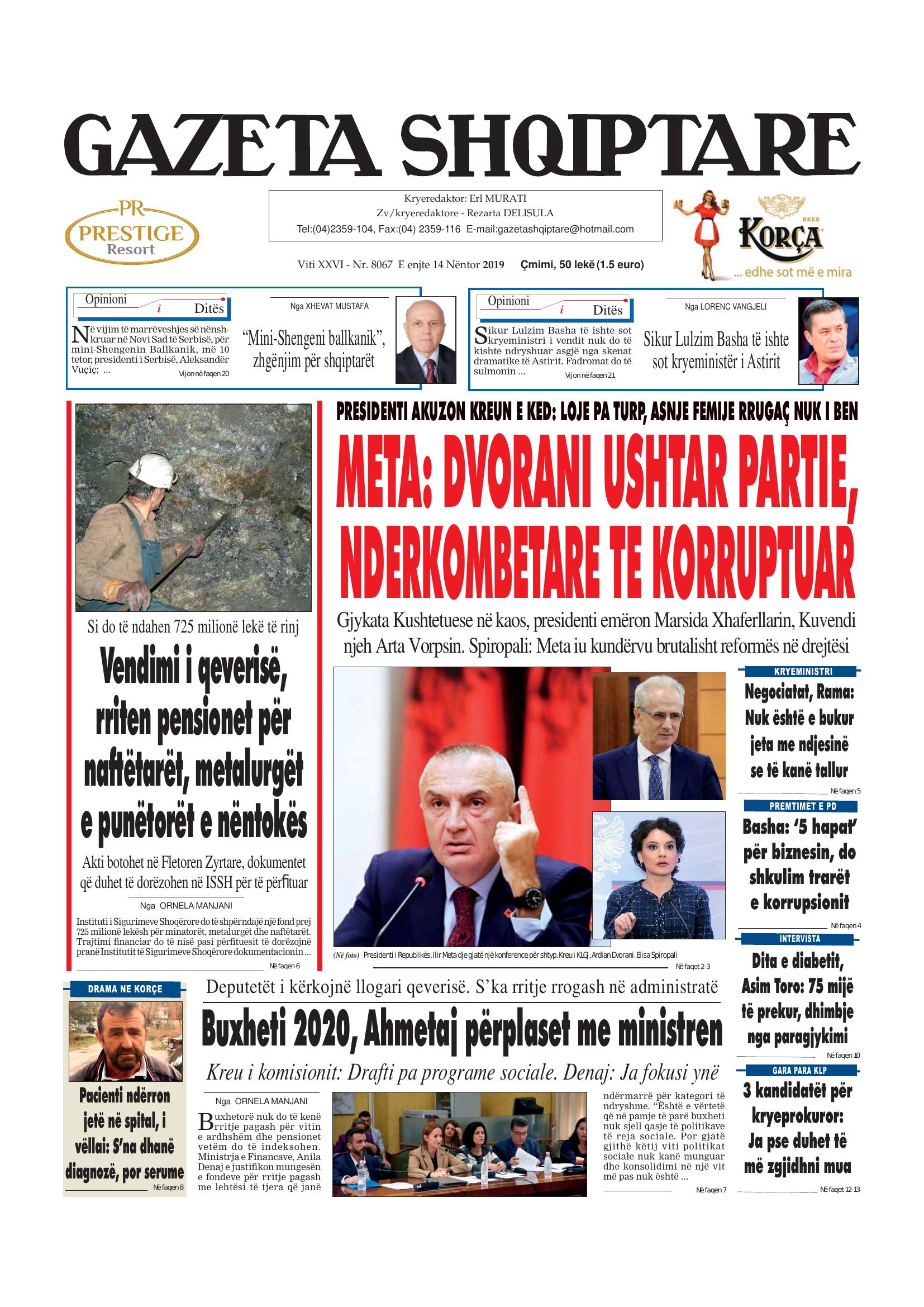 Gazeta Shqiptare 2019-11-14