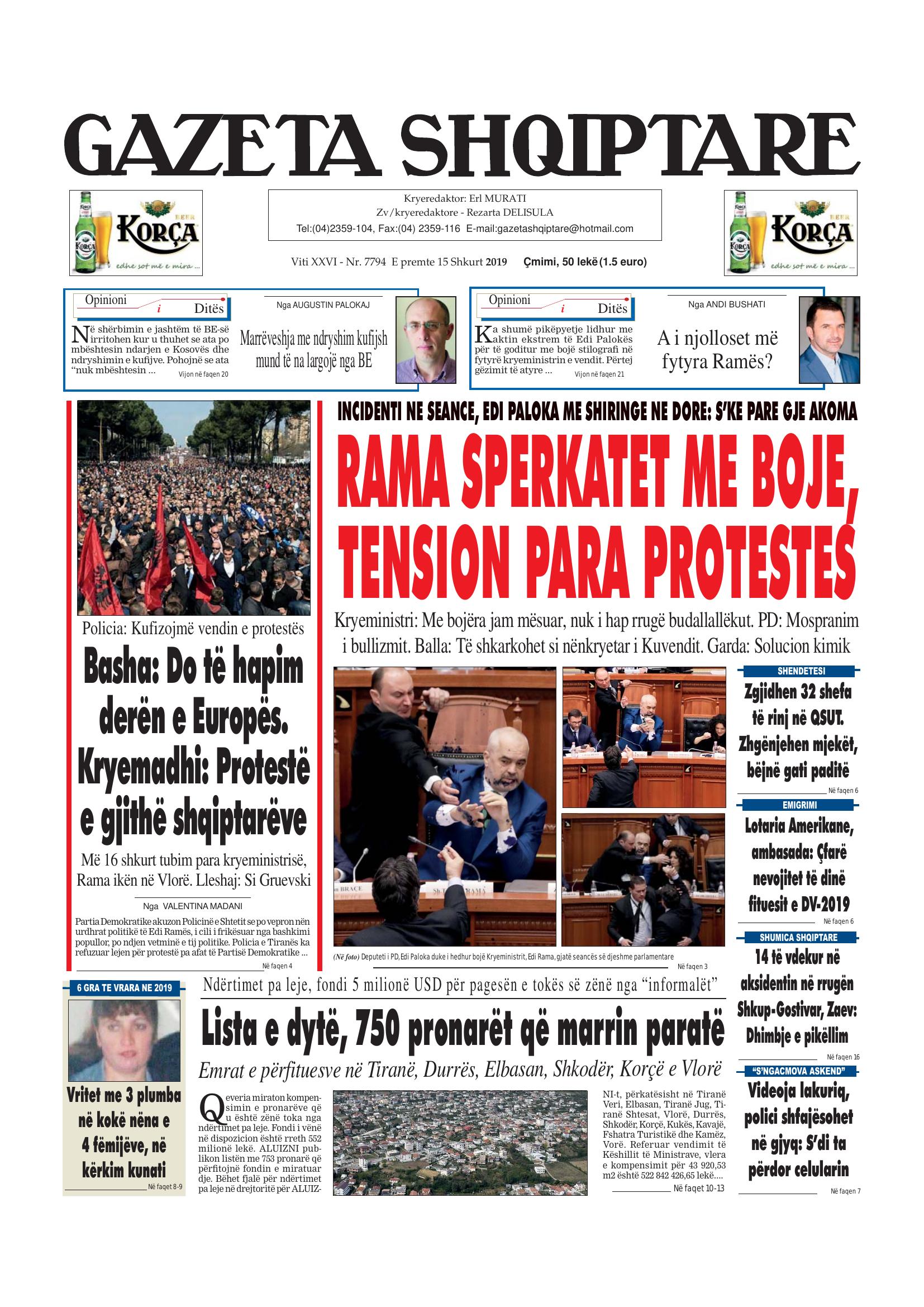 Gazeta Shqiptare 2019-02-15