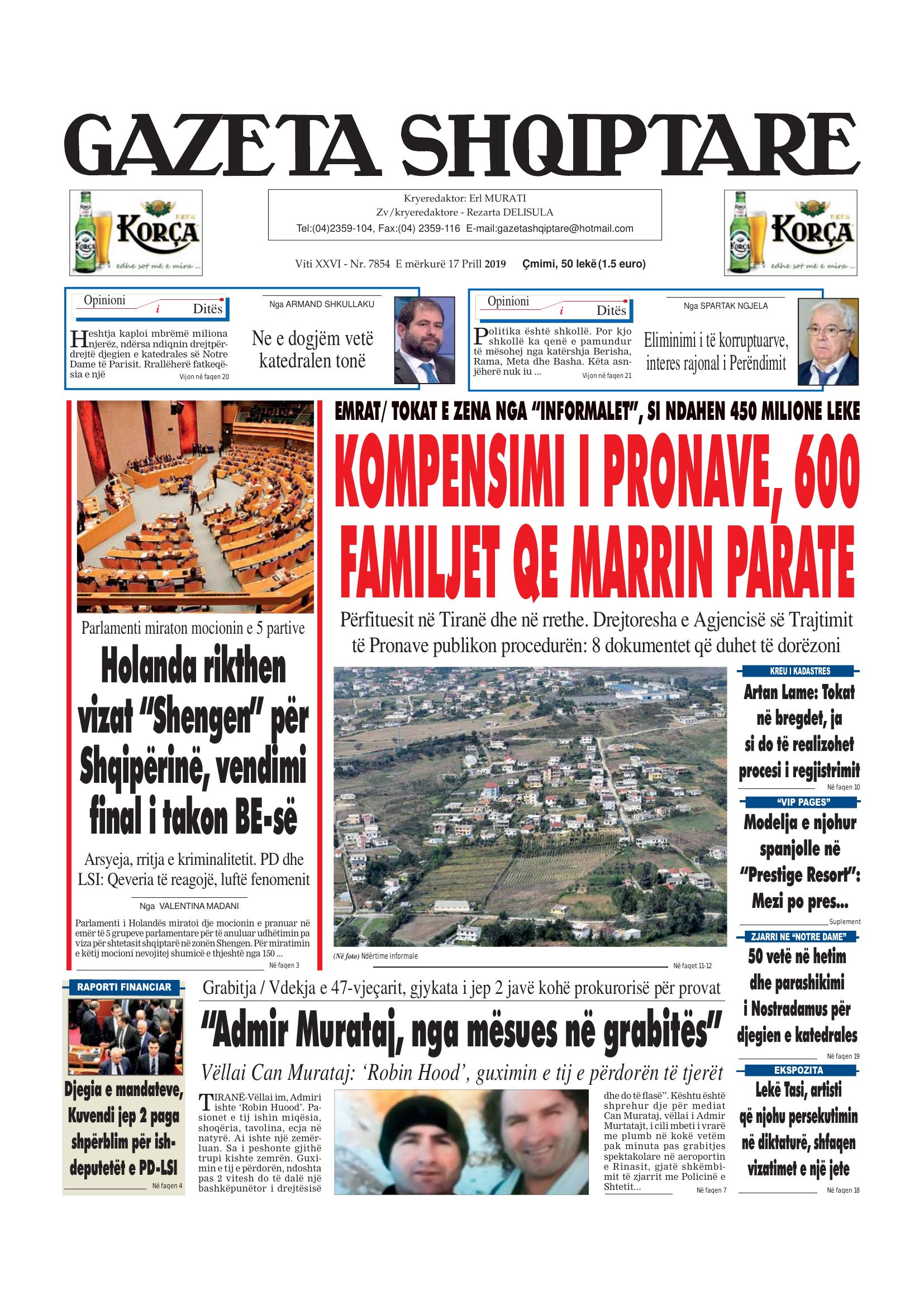 Gazeta Shqiptare 2019-04-17