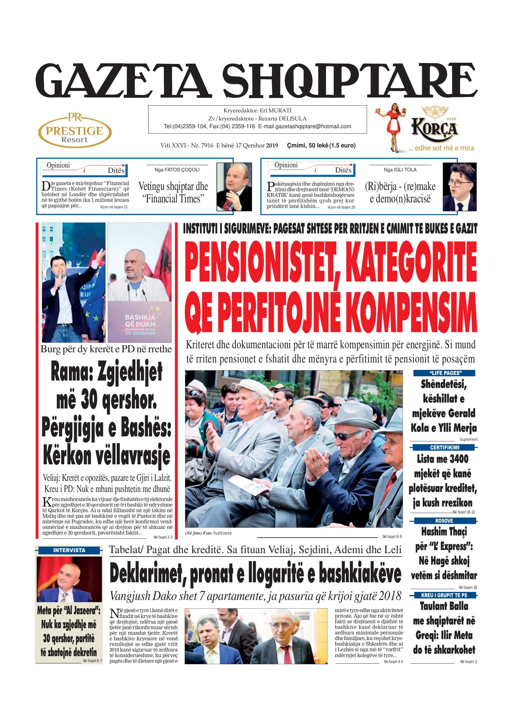 Gazeta Shqiptare 2019-06-17