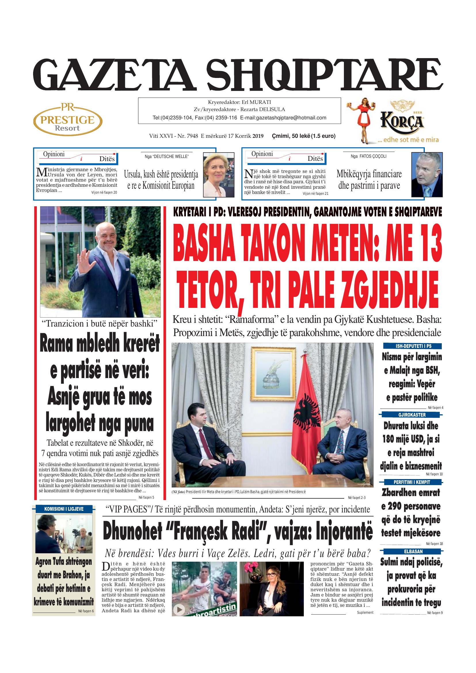 Gazeta Shqiptare 2019-07-17