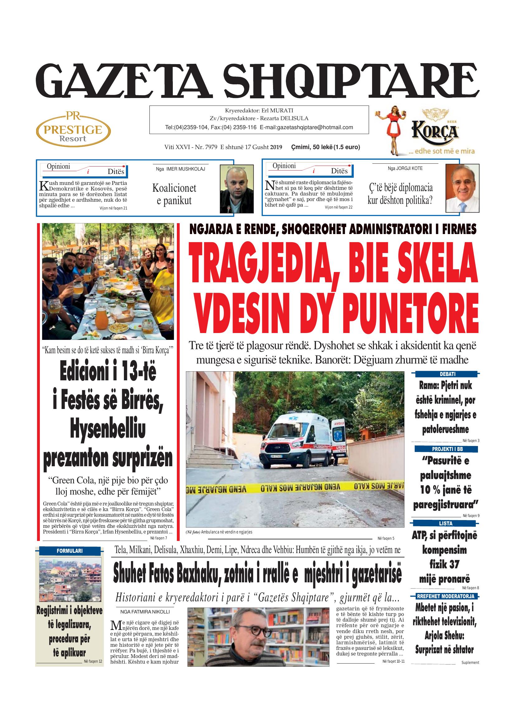 Gazeta Shqiptare 2019-08-17